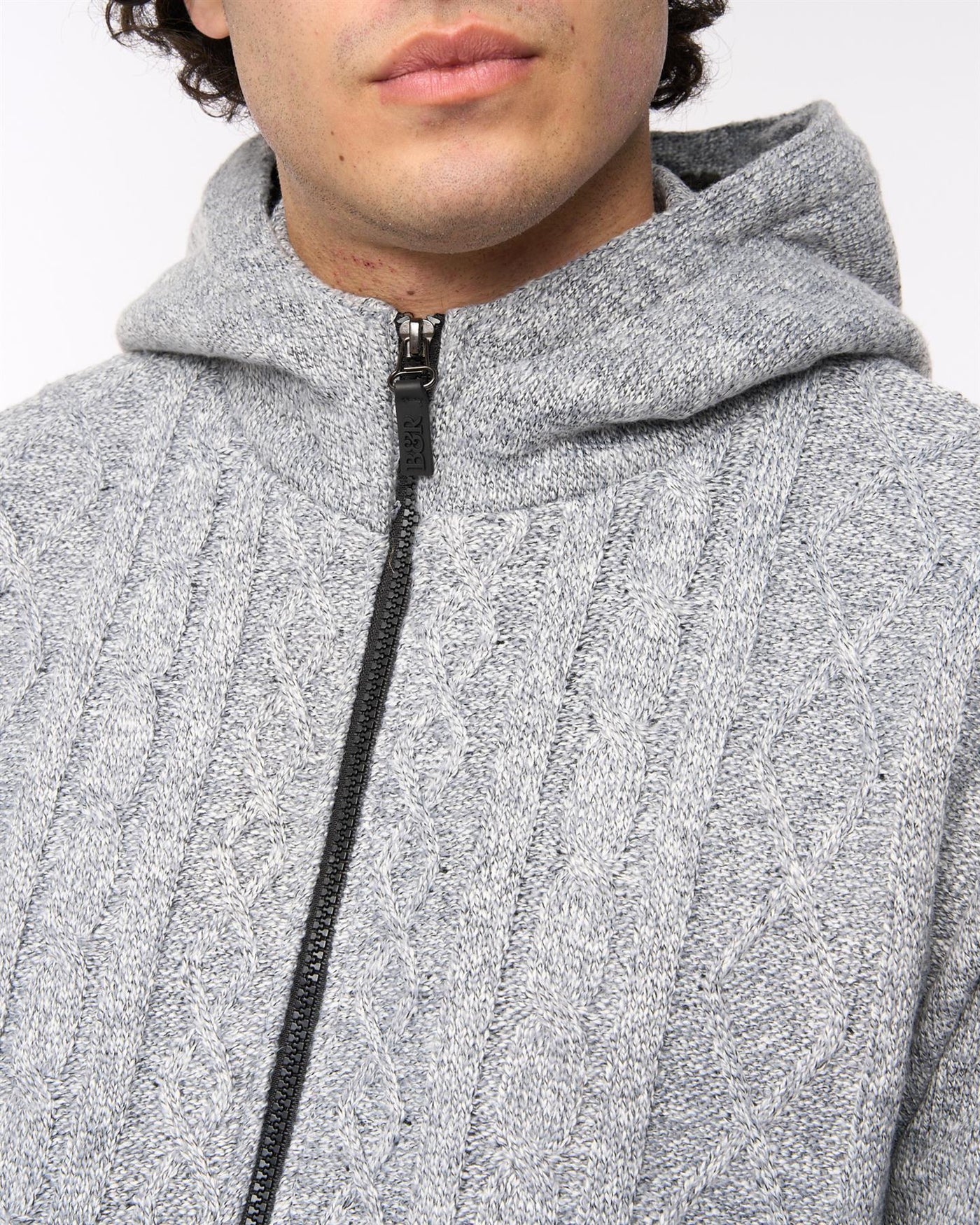 Mens Tonbridge Cardigan Light Grey Marl