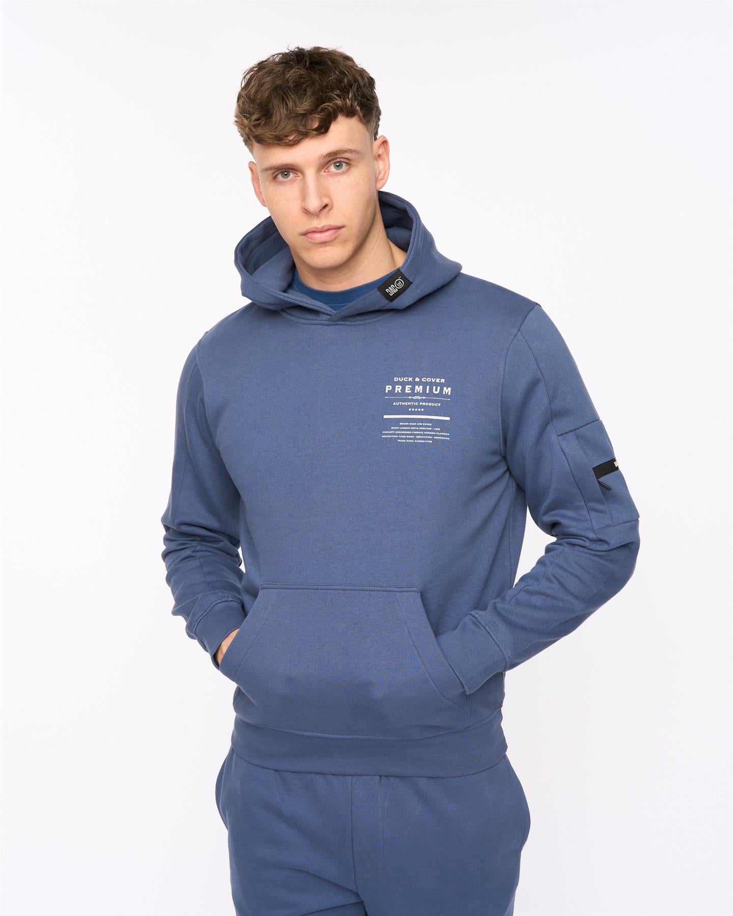 Mens Rayland Hoodie Denim Blue