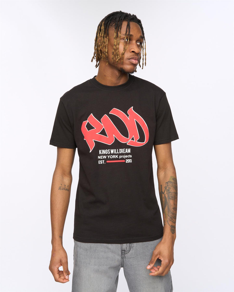 Mens Markered T-Shirt Black