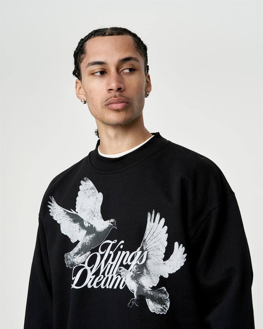 Mens Studio High Flying Doves Crew Sweat Black