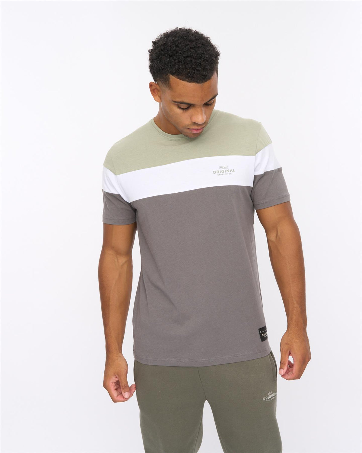 Mens Pattermay T-Shirt Light Olive