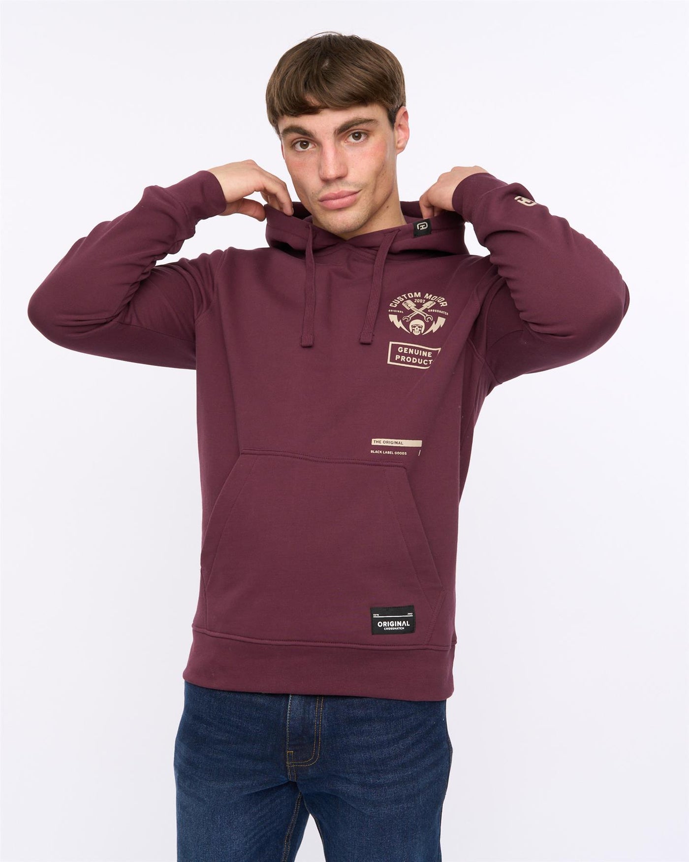 Mens Moules Hoodie Wine
