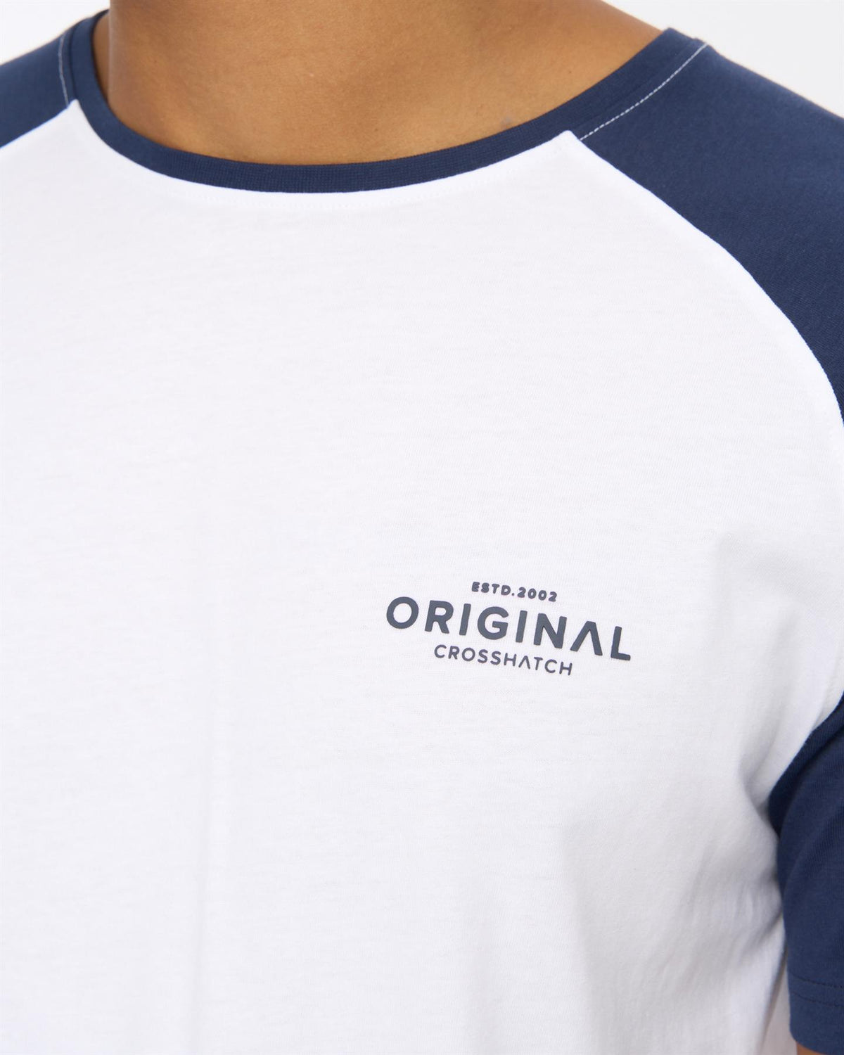Mens Meza T-Shirt White/Navy