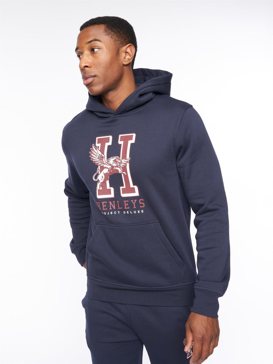Mens Belton Hoodie Navy