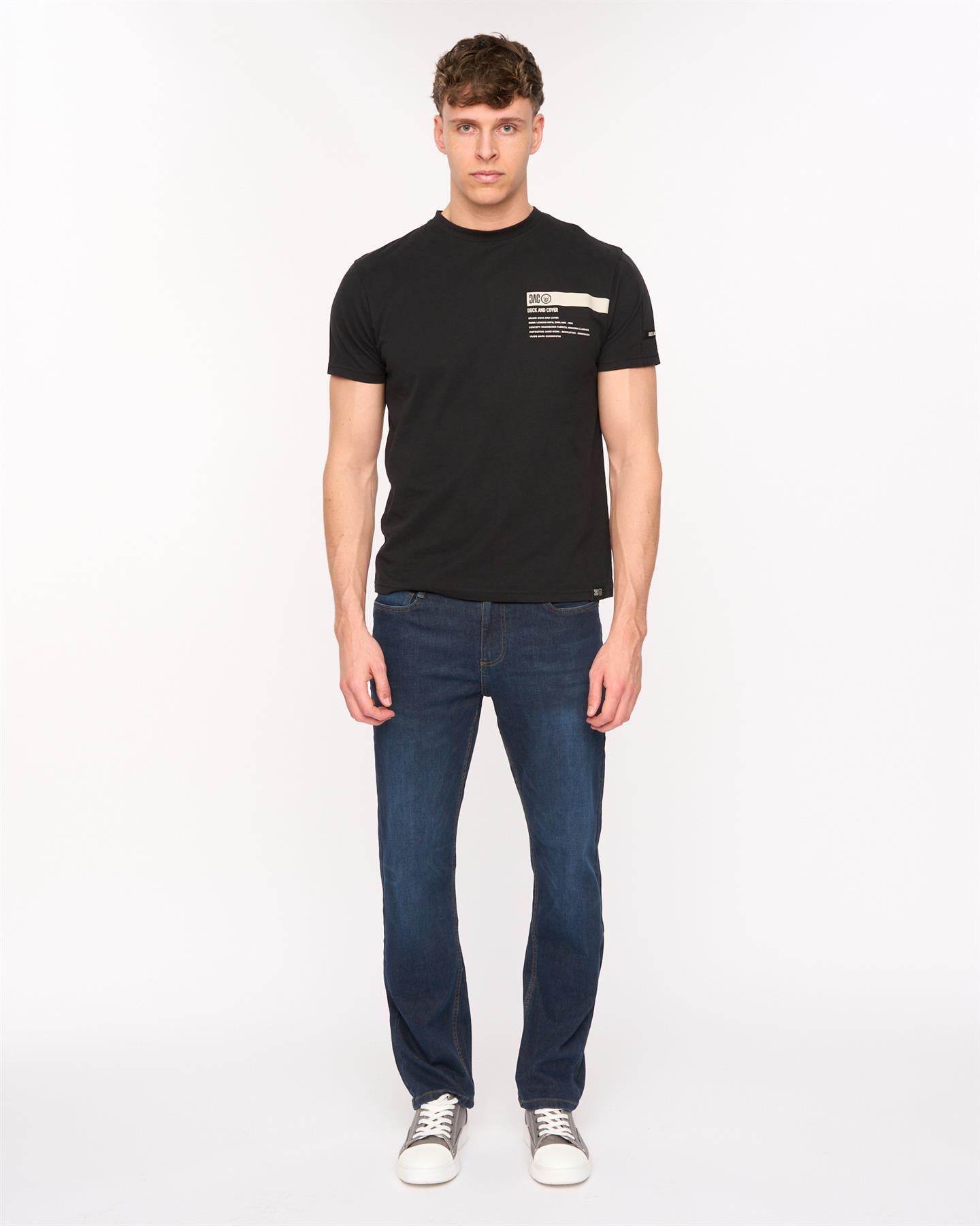 Mens Crestline Straight Leg Jeans Dark Wash