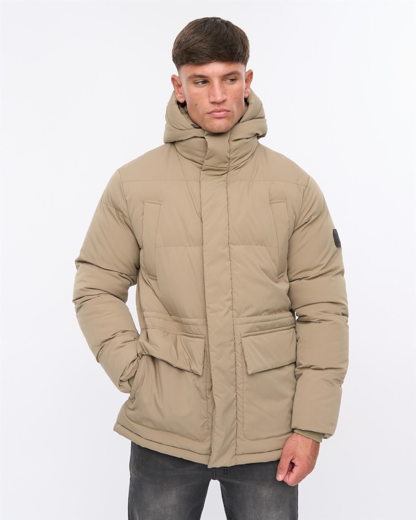 Mens Fletchley Puffer Jacket Beige