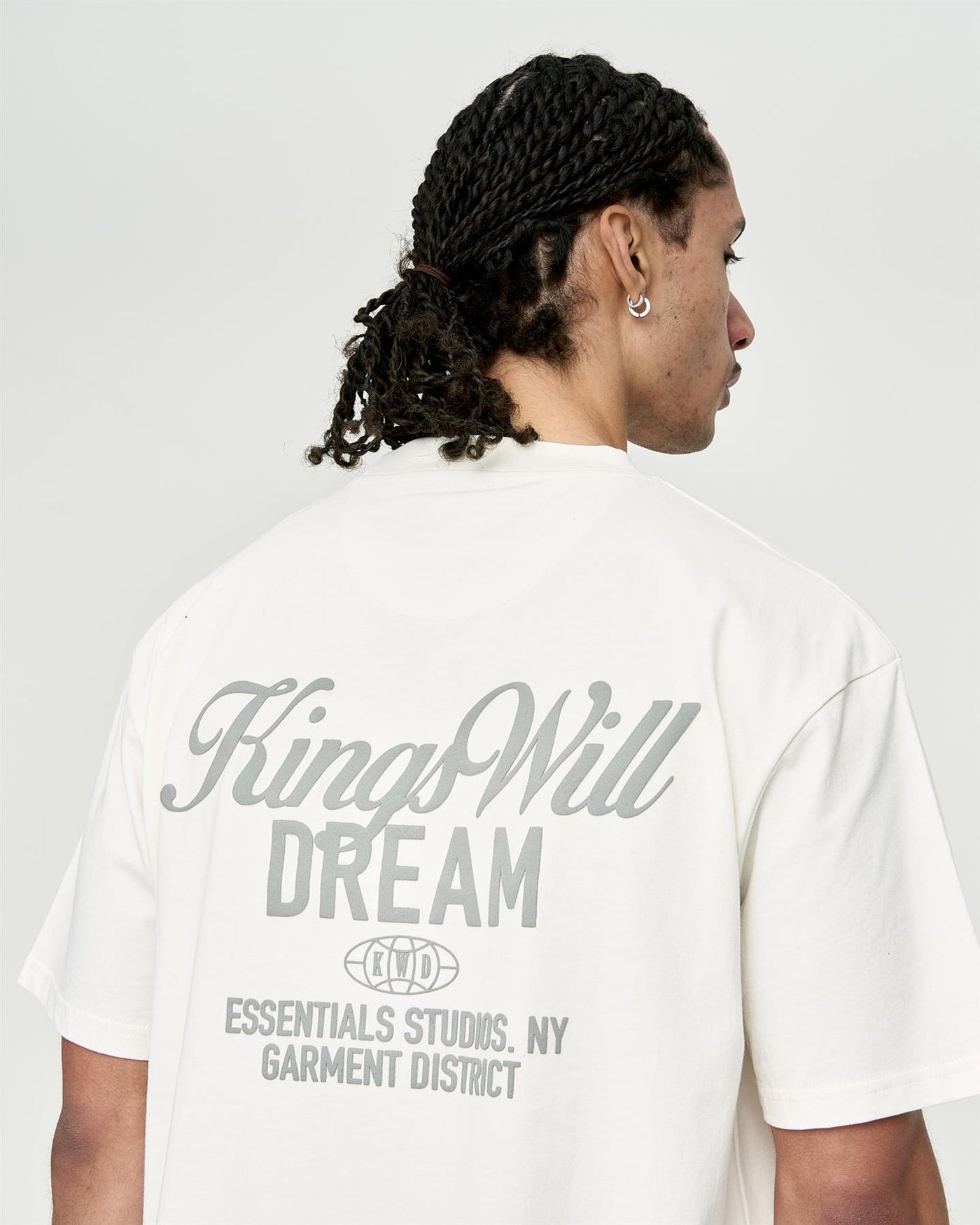 Mens Studio Scripted T-Shirt Off White