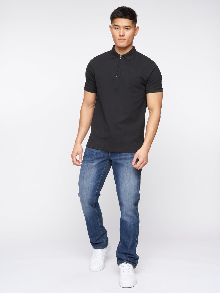 Mens New Embossed Techno Denim Jeans Stone Wash