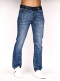 New Embossed Techno Denim Jeans Stone Wash