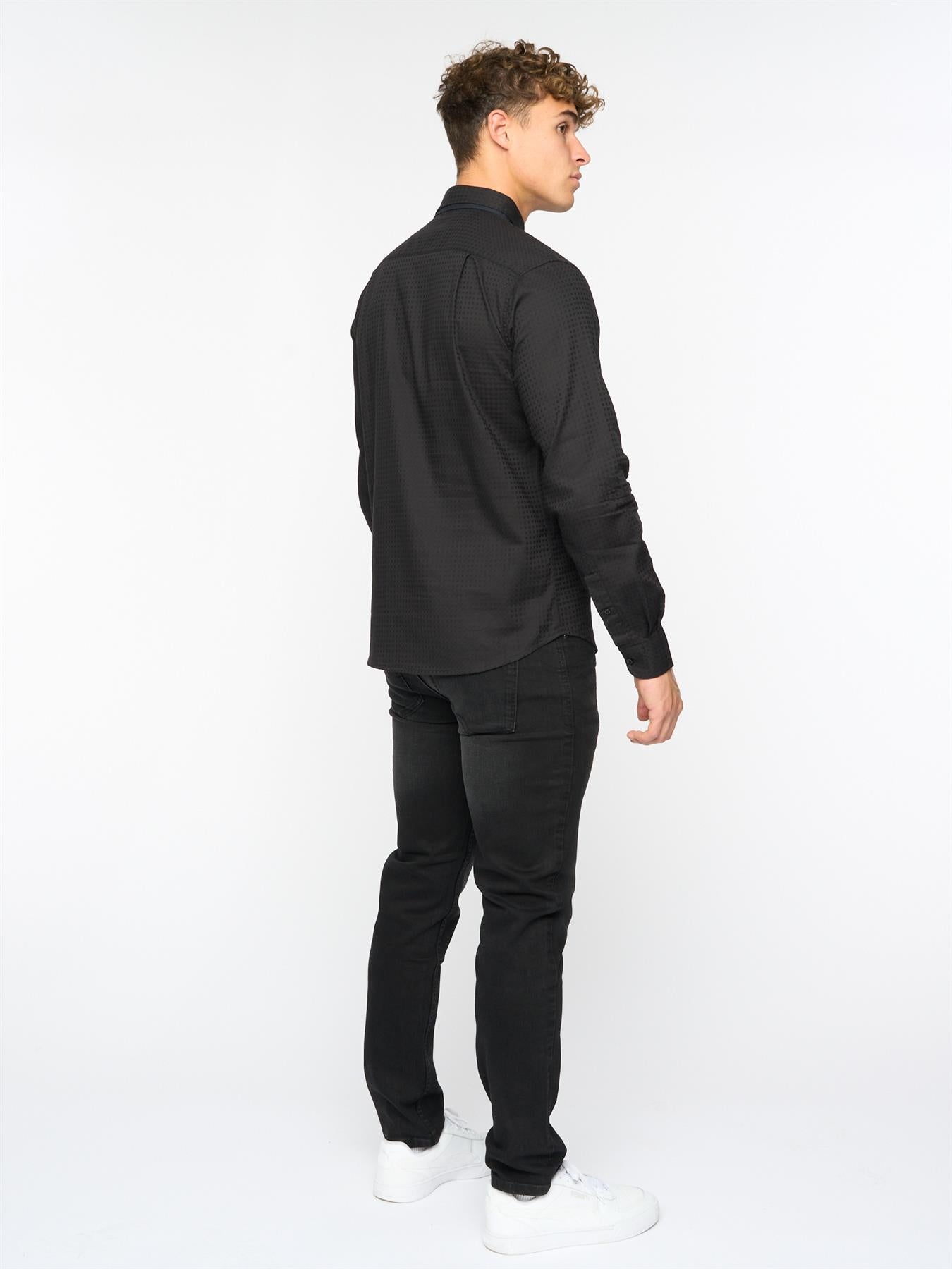 Mens  Edgeworth Slim Fit Shirt Black