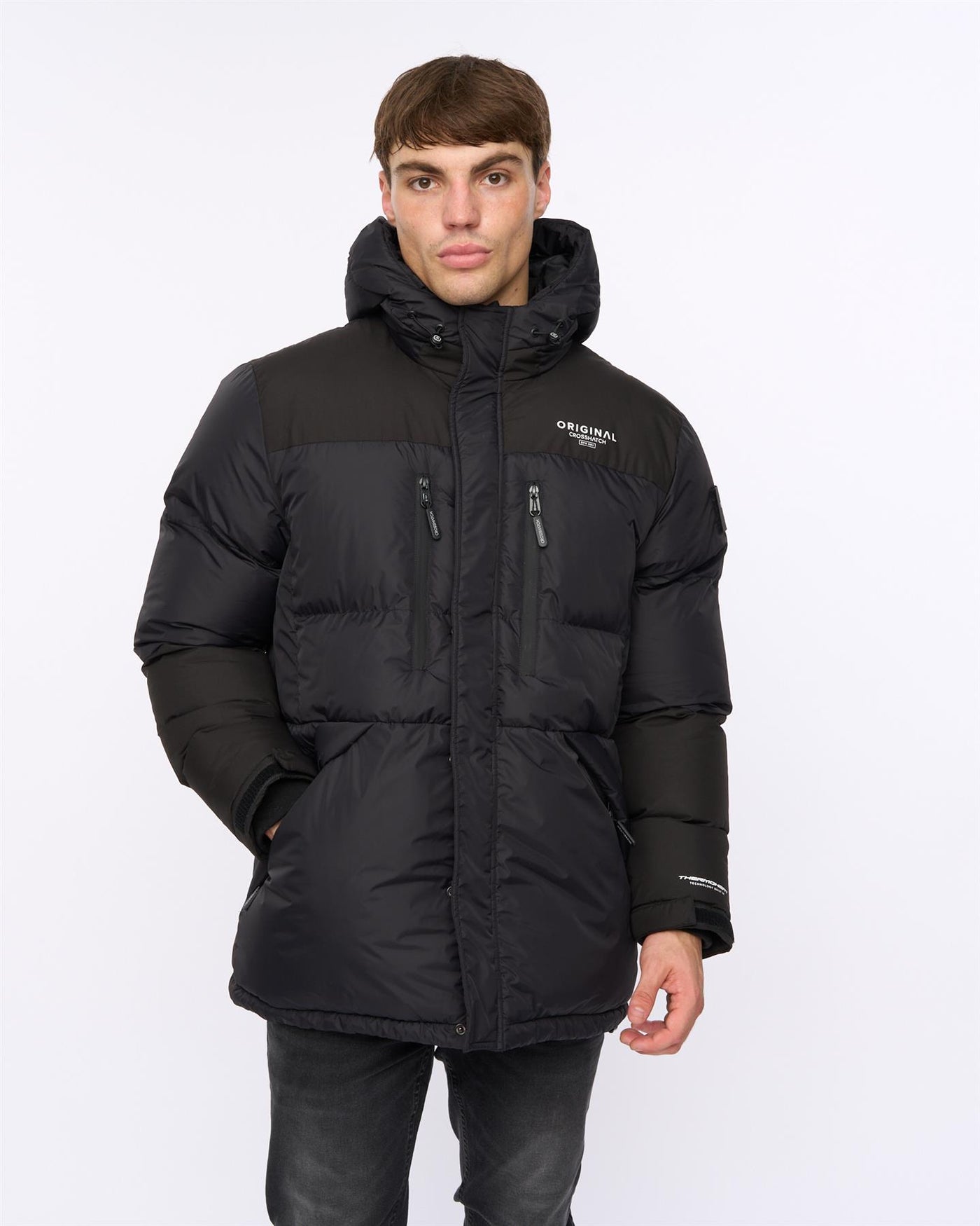 Mens Squadage Panel Jacket Black