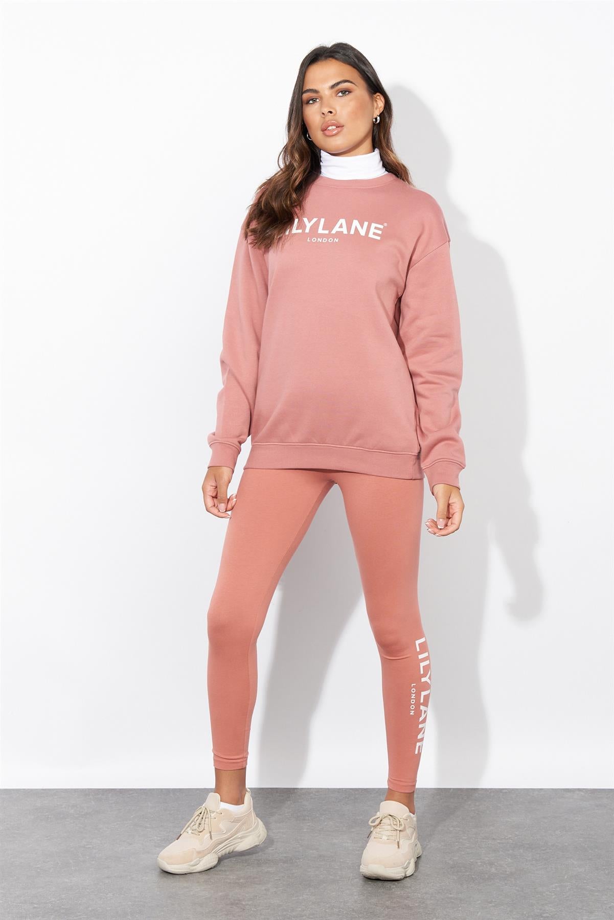 Ladies Lily Lane Valeria Crew Dark Pink