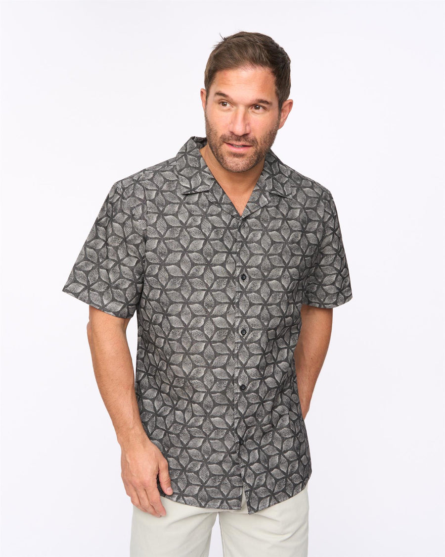 Mens Caladium Short Sleeve Shirt Black