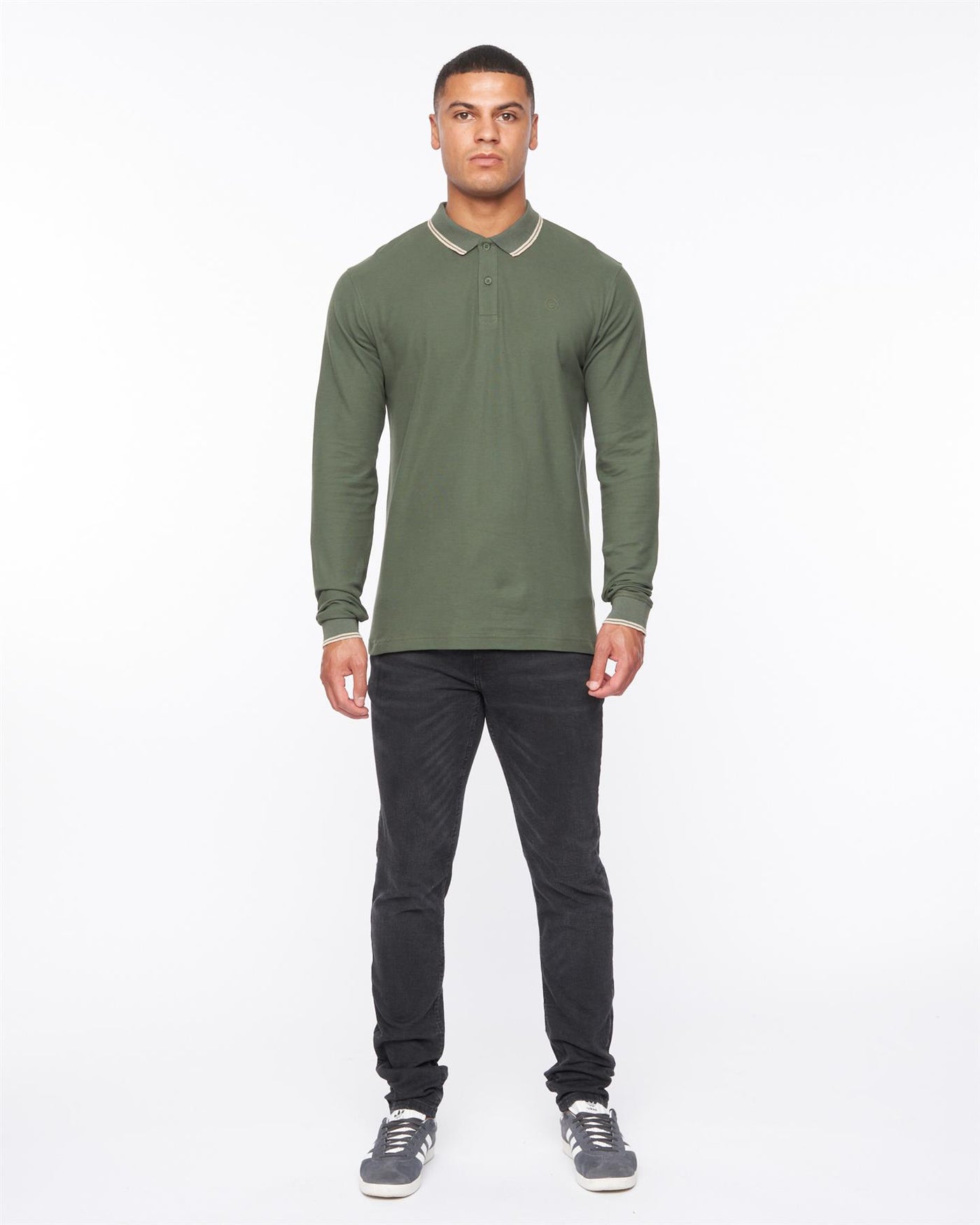 Mens Roxberry Long Sleeve Polo Forest Green