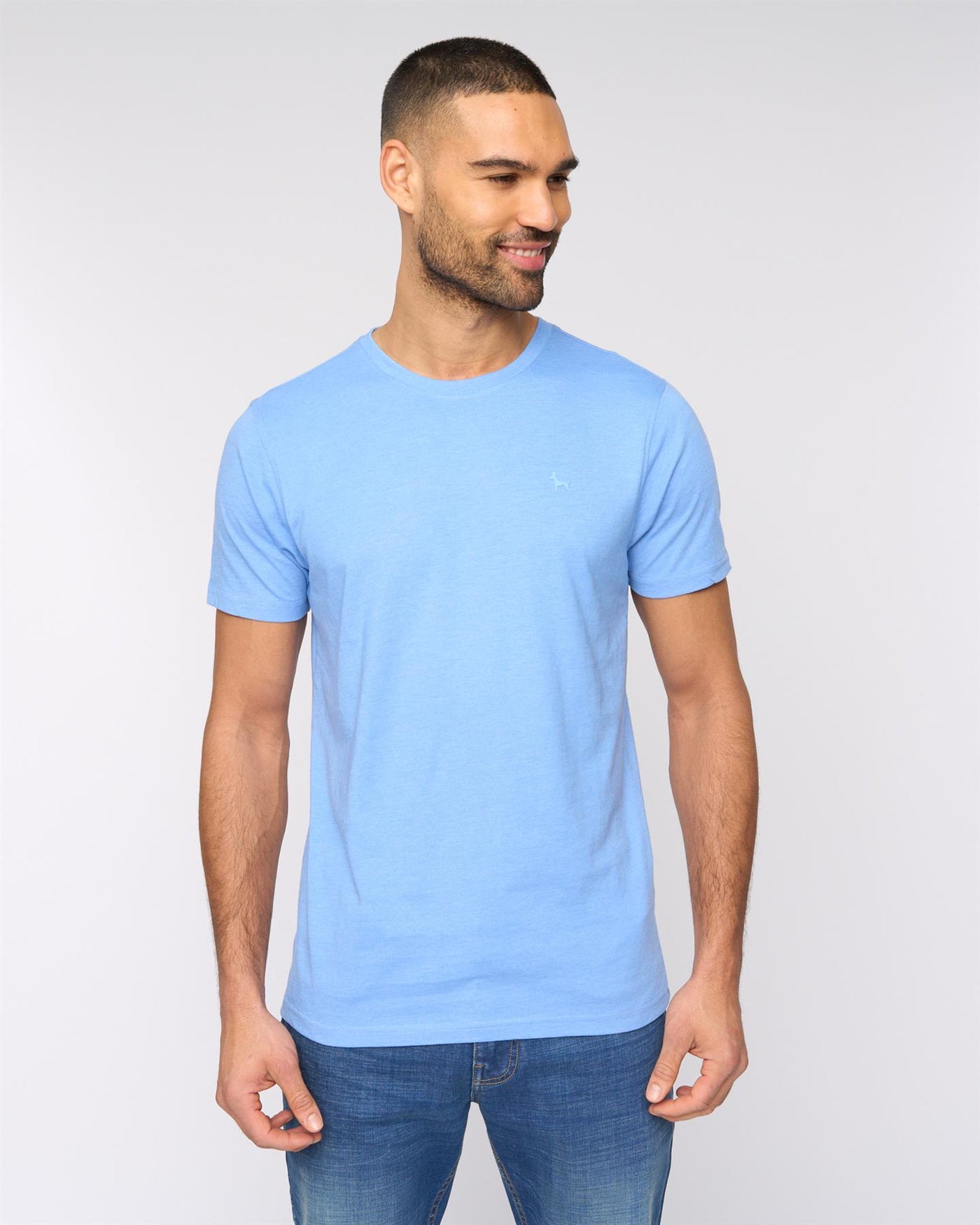 Mens Barlowe T-Shirt Mid Blue Marl