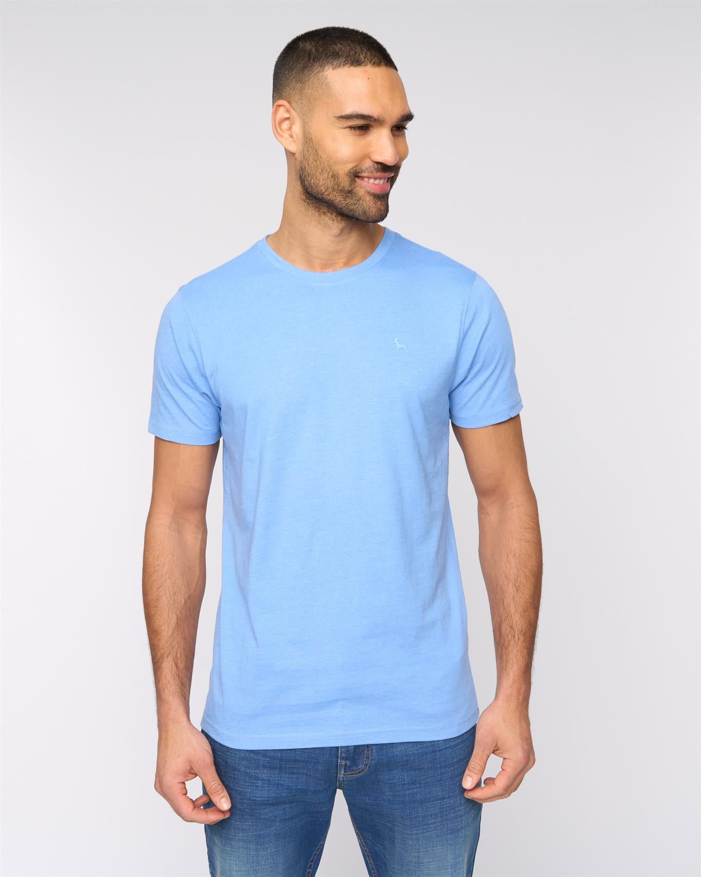 Mens Barlowe T-Shirt Mid Blue Marl