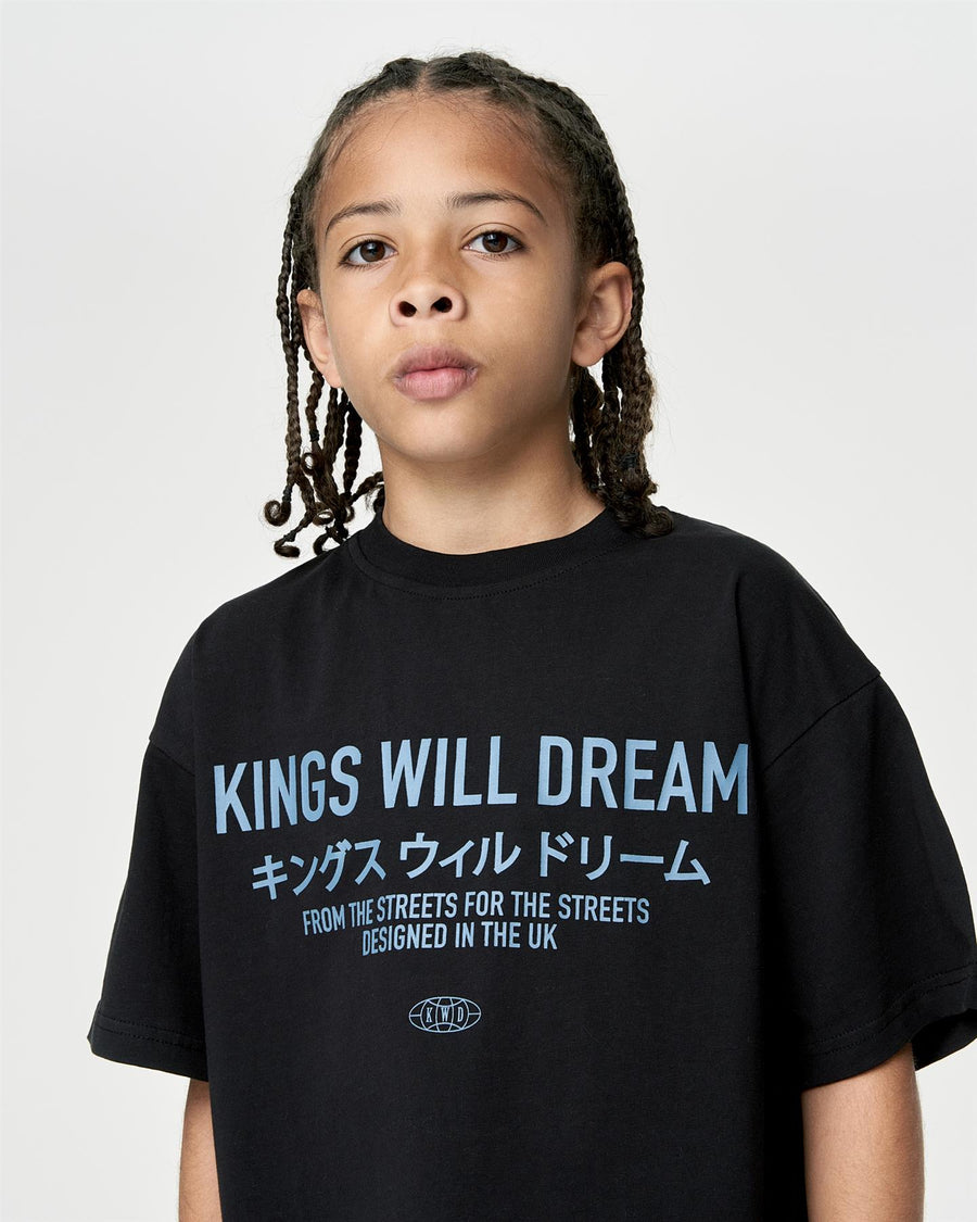 Kids Boys Studio Stacked T-Shirt Black