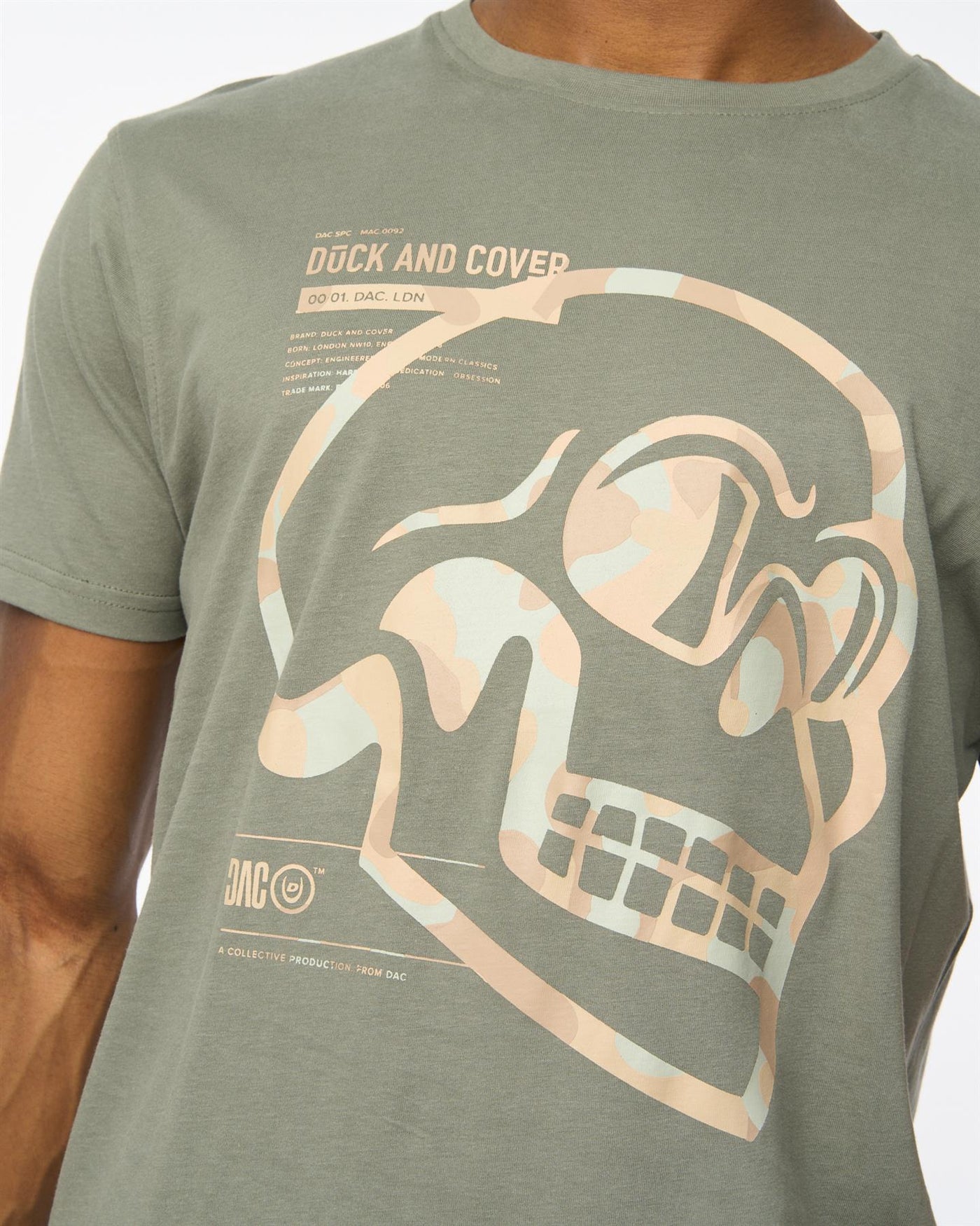 Mens Skullmatic T-Shirt Dark Olive