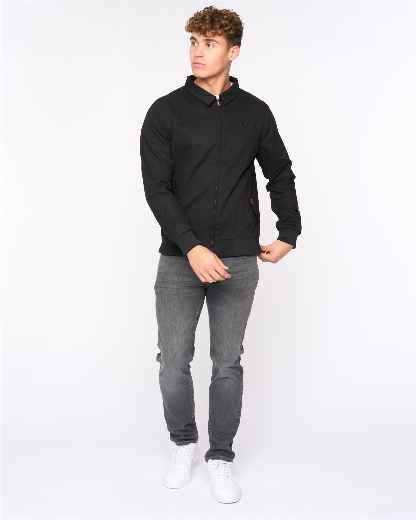 Mens  Dartmoore Harrington Twill Jacket Black