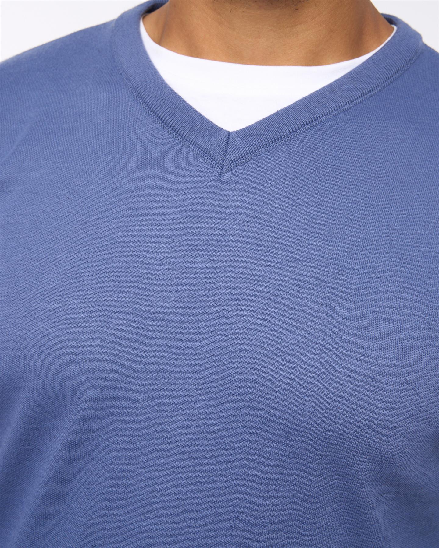 Tinworth V-Neck Jumper Denim Marl