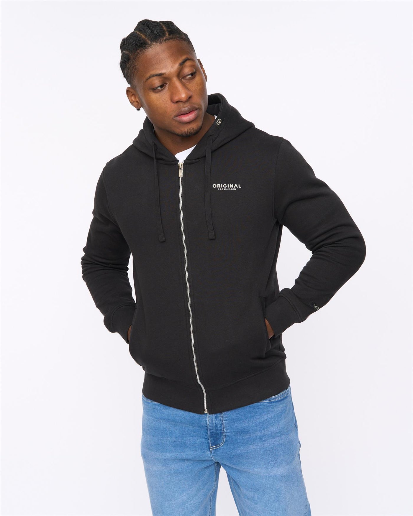 Mens Allmoor Zip Thru Hoodie Black
