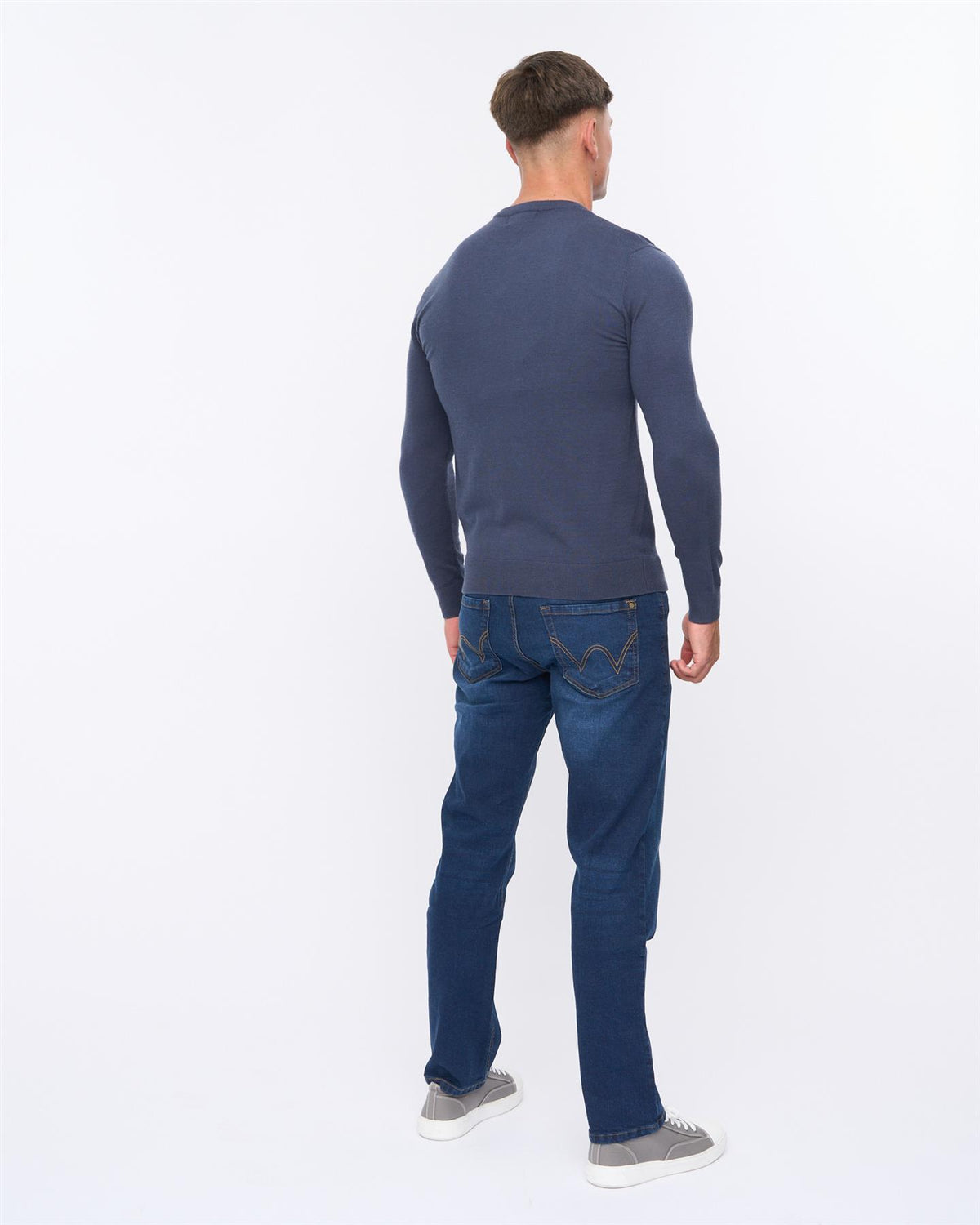 Mens Consenza Crew Knit Navy