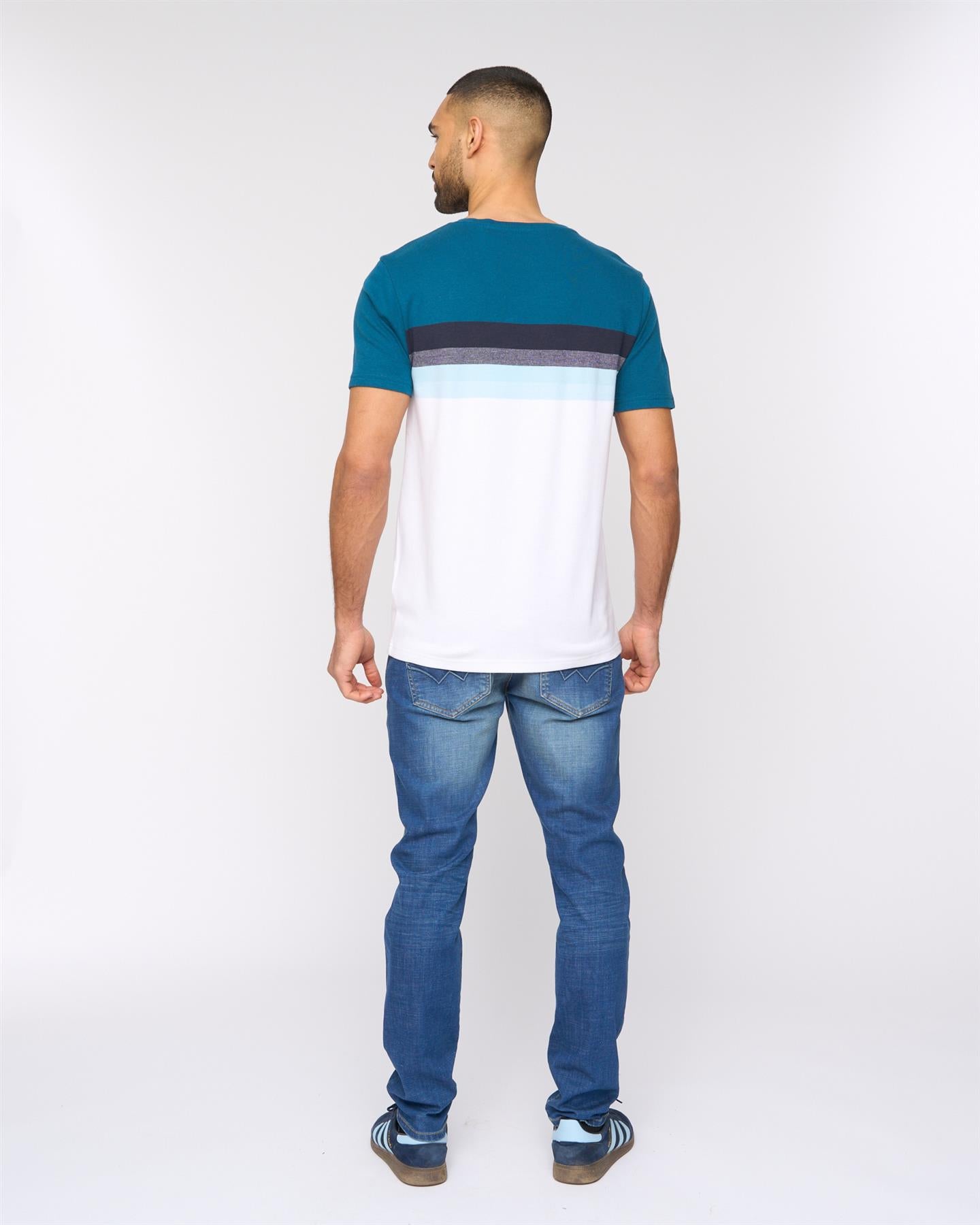 Mens Kemble T-Shirt Teal/Navy