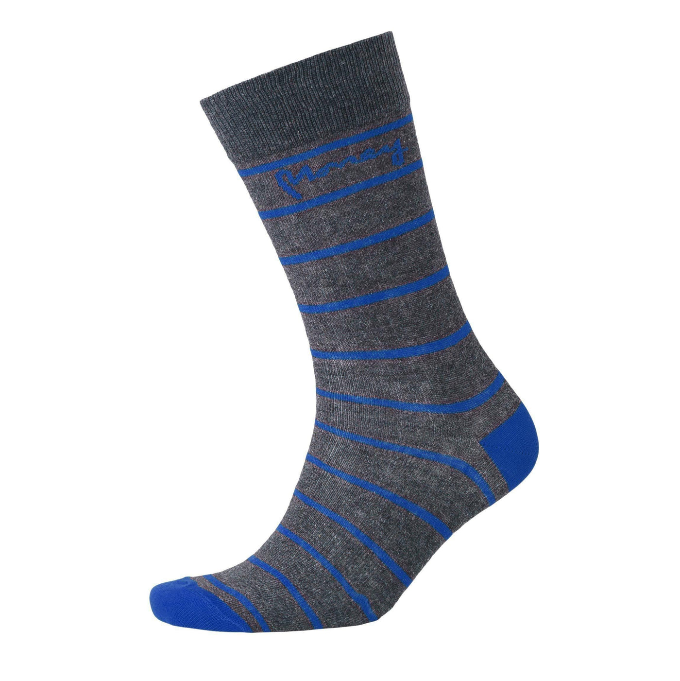 Mens Sig Striped Socks 3pk - Charcoal Marl Mix
