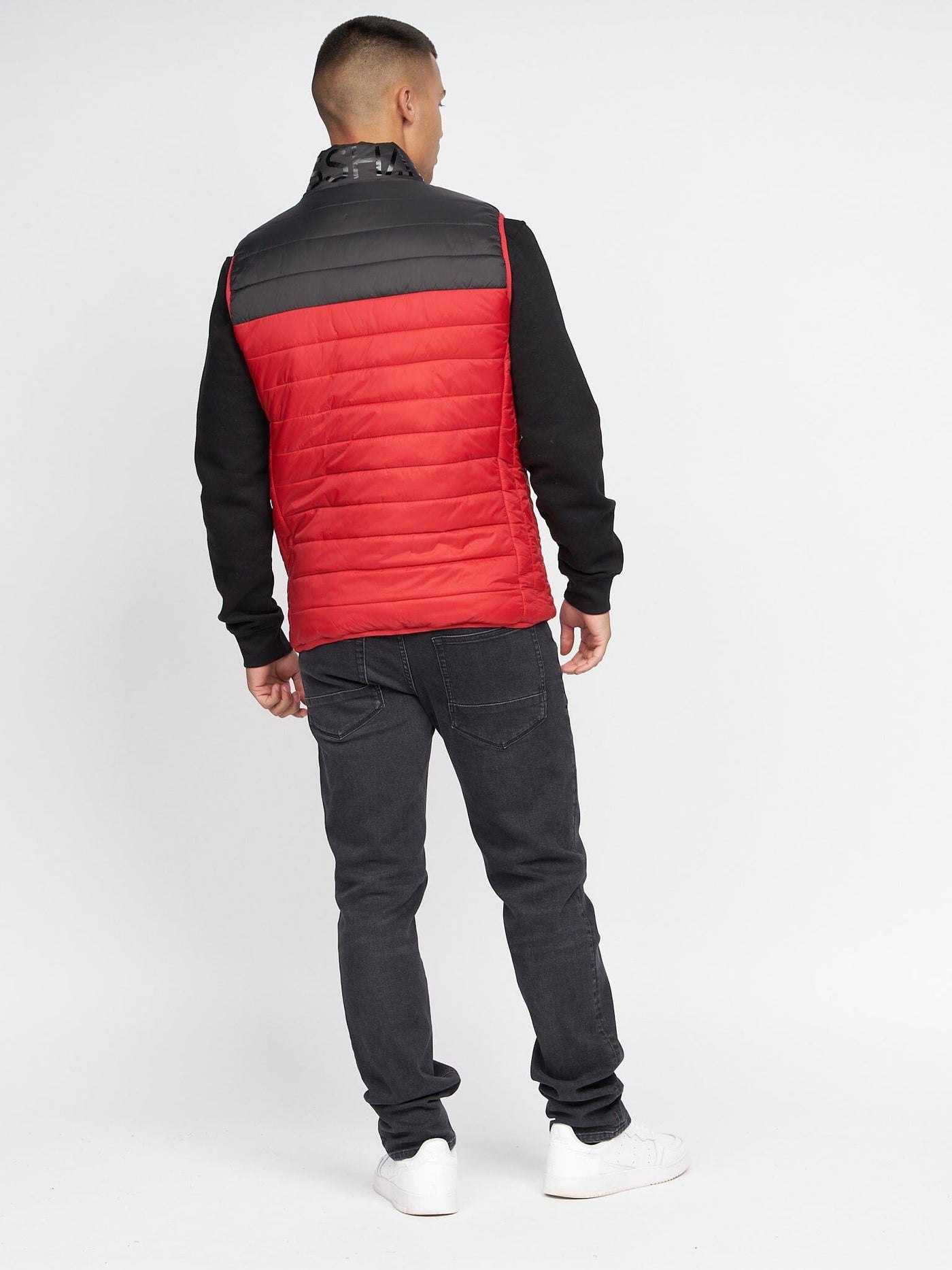 Presnell High Neck Gilet Red