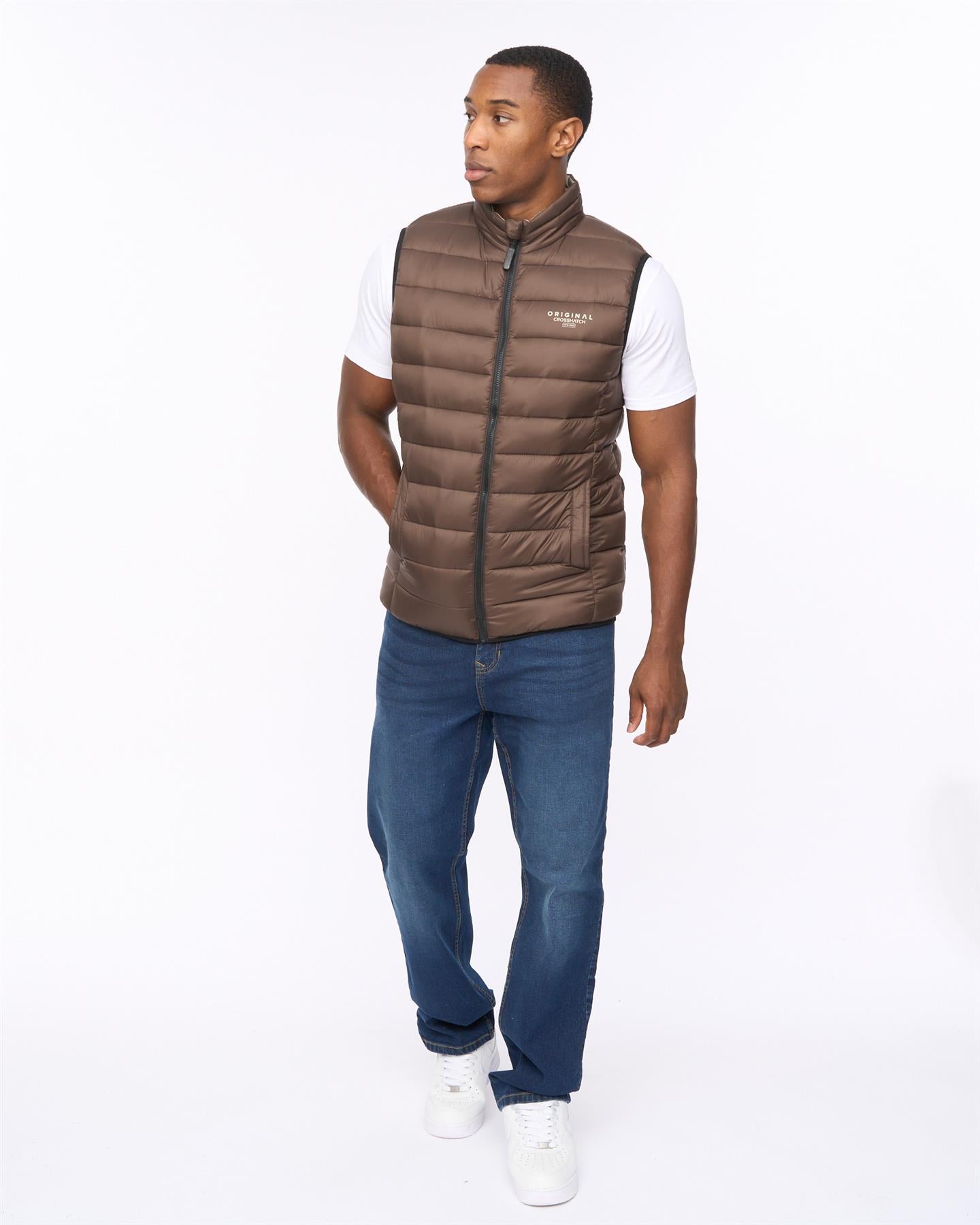 Mens Gattering MVE Gilet Brown