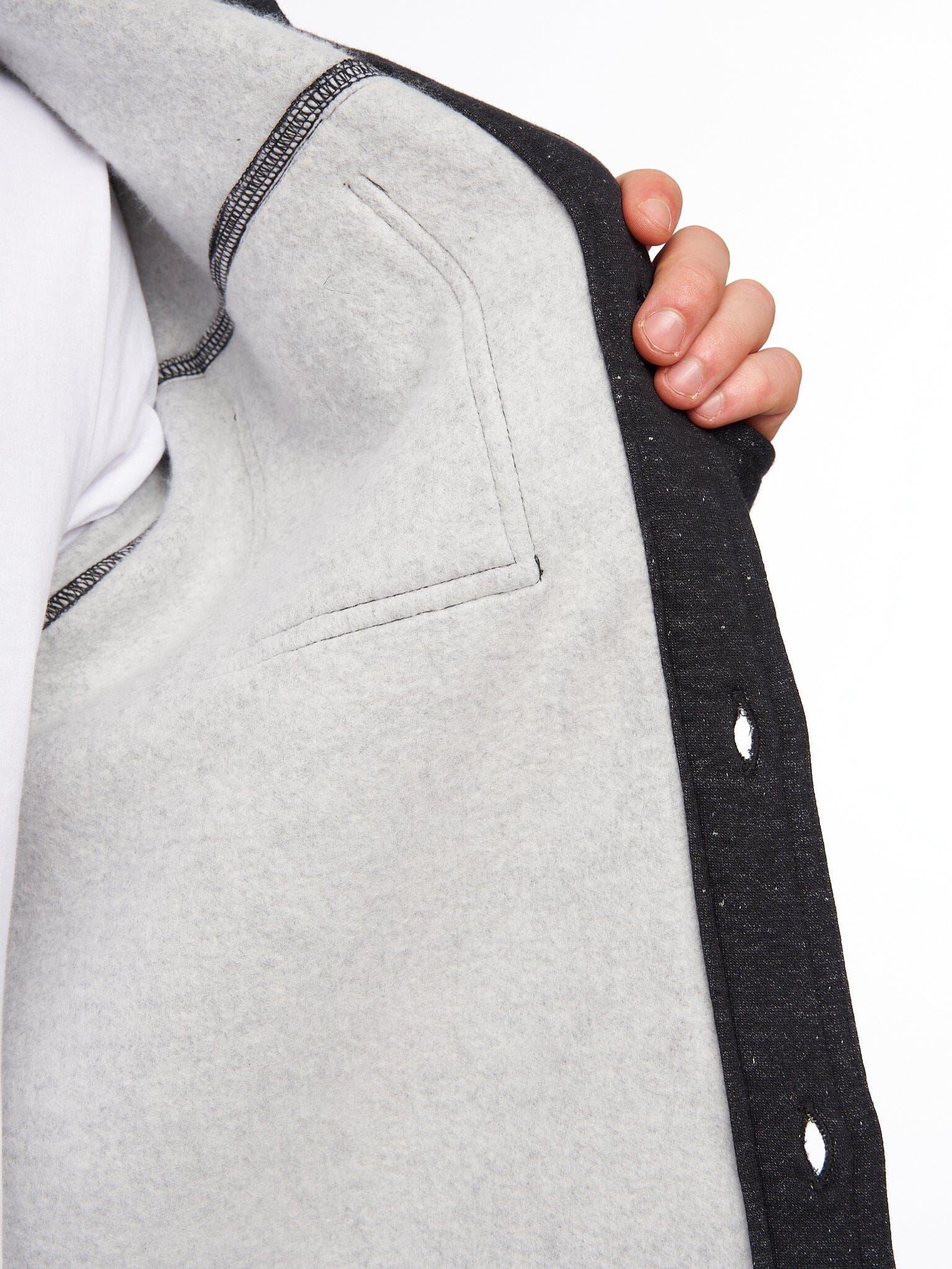 Dakari Fleece Overshirt Charcoal
