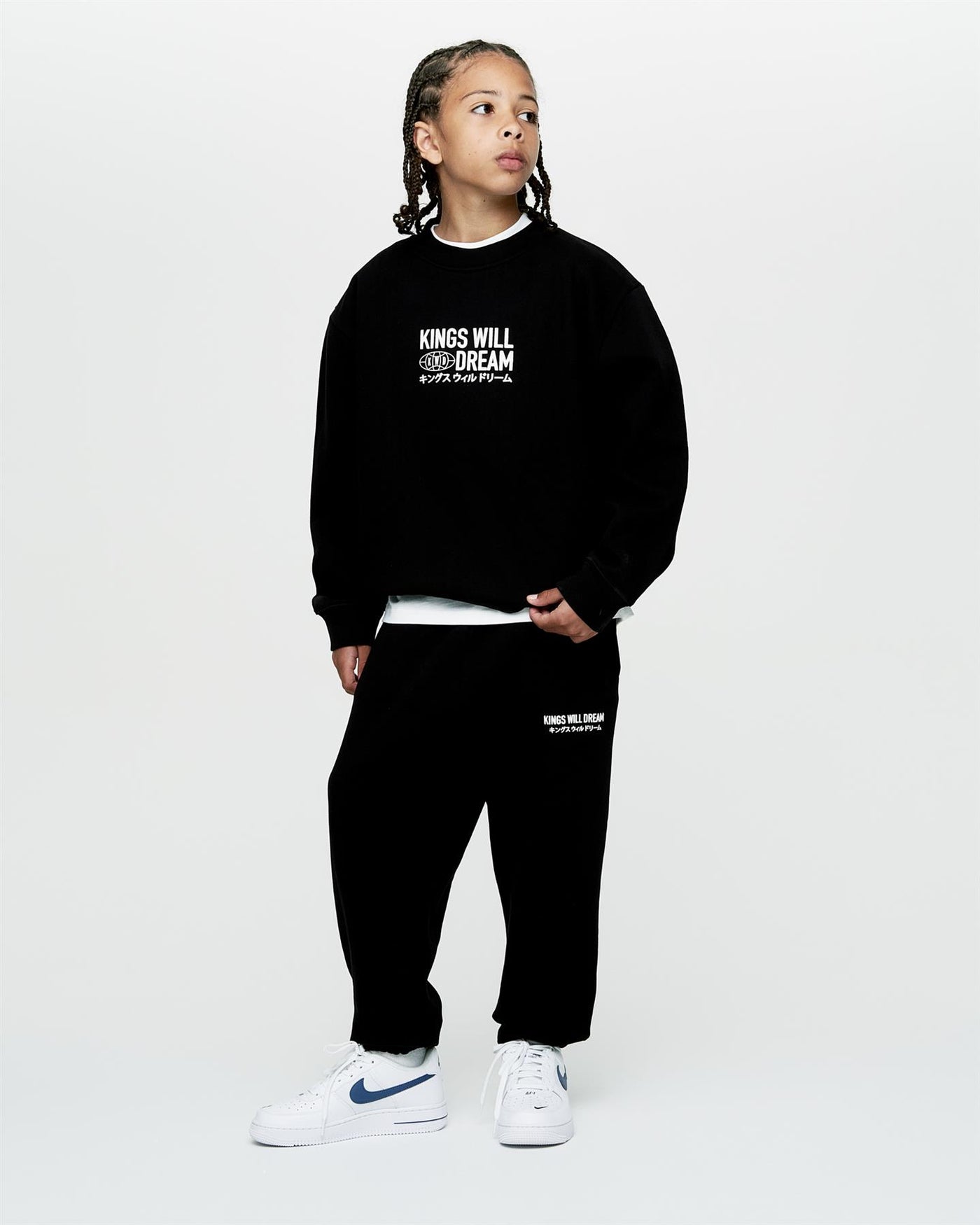 Kids Boys Studio Title Crew Sweat Black