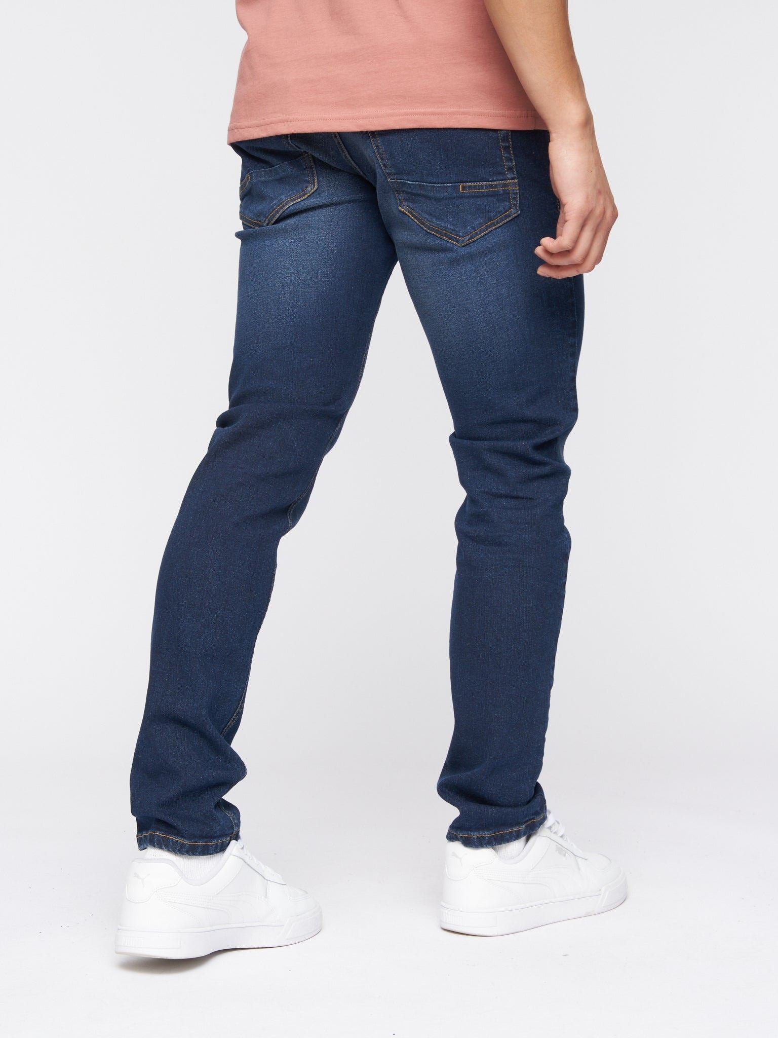 Buraca Slim Fit Denim Jeans Dark Wash
