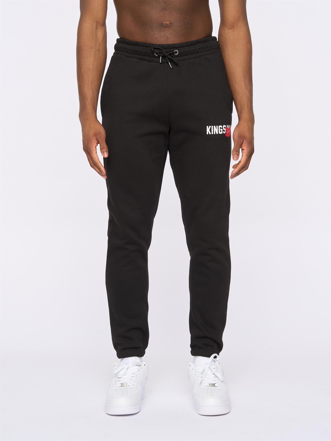 Mens Tagged Joggers Black