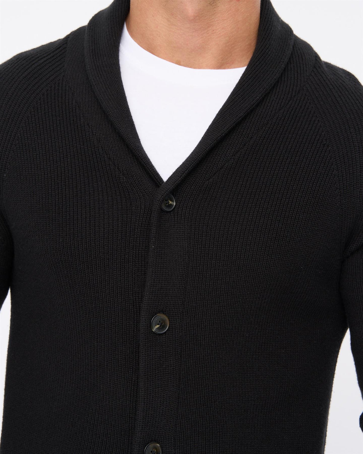 Mens Venosa Shawl Cardigan Black