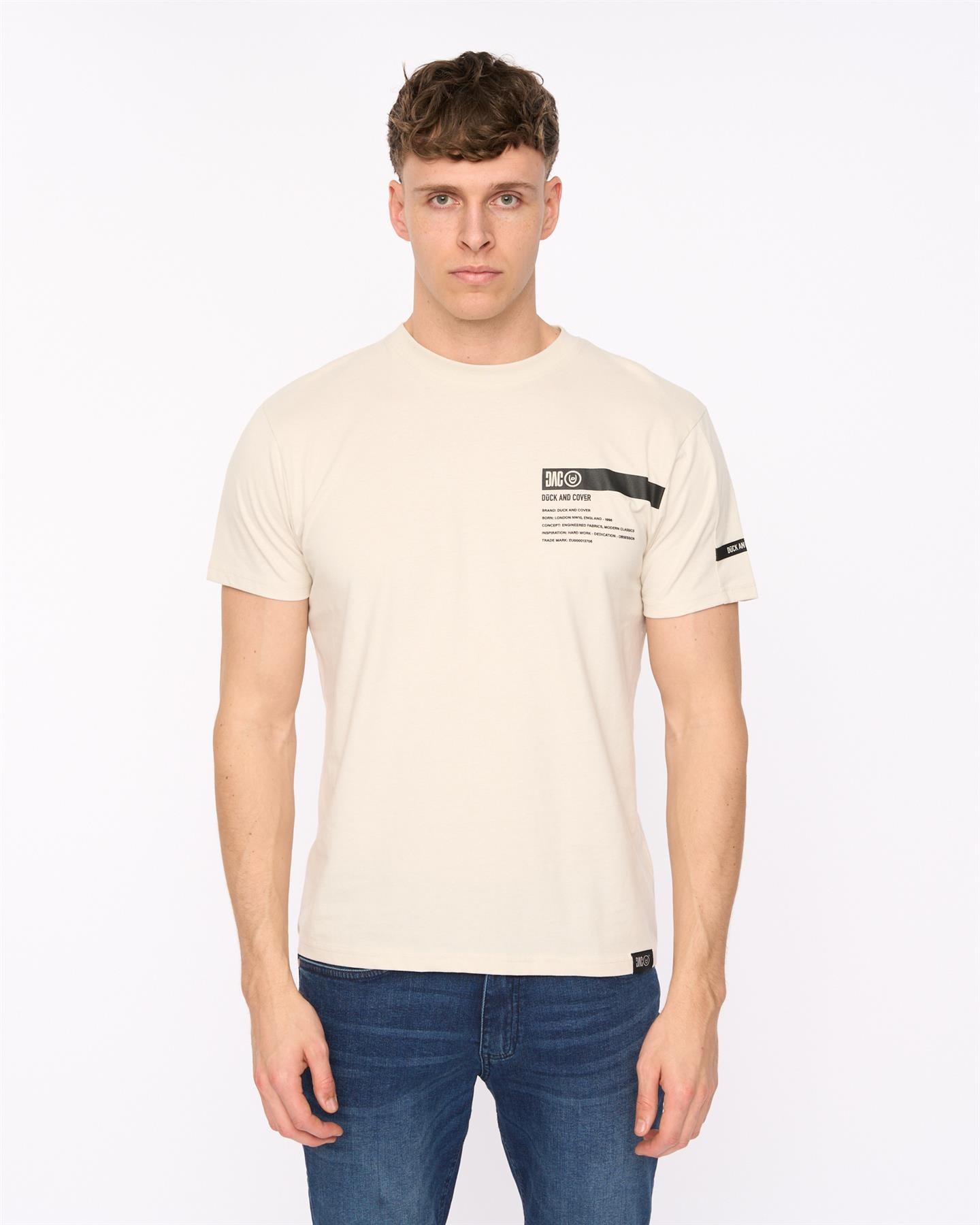 Mens Tatick T-Shirt Light Stone