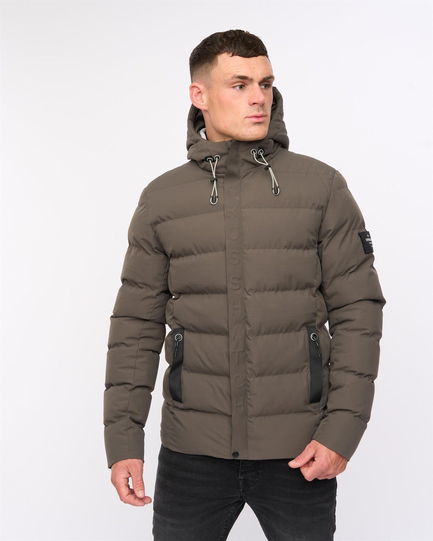 Mens Kampleys Embossed Jacket Dark Olive