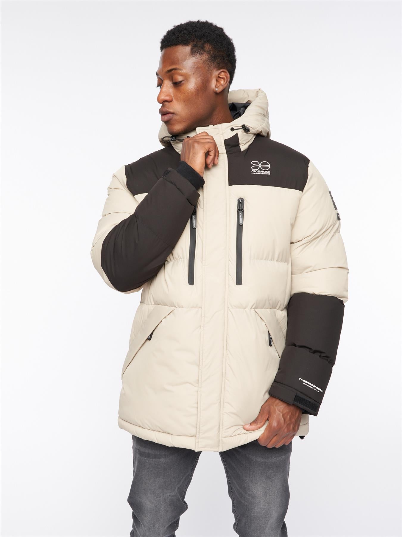 Mens Squadage Panel Jacket Stone