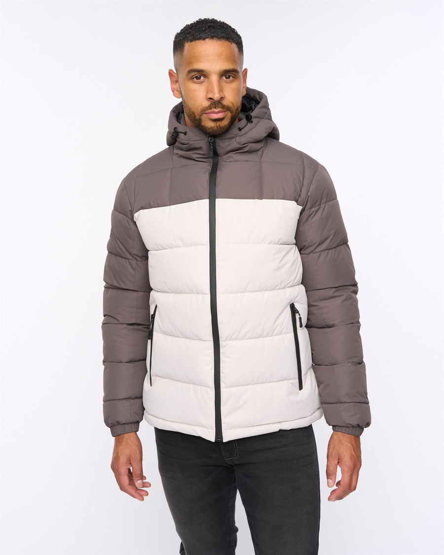 Archdale Puffer Jacket Dark Taupe/Stone