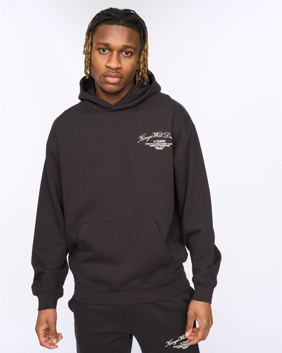 Mens Arch Oversized Hoodie Black