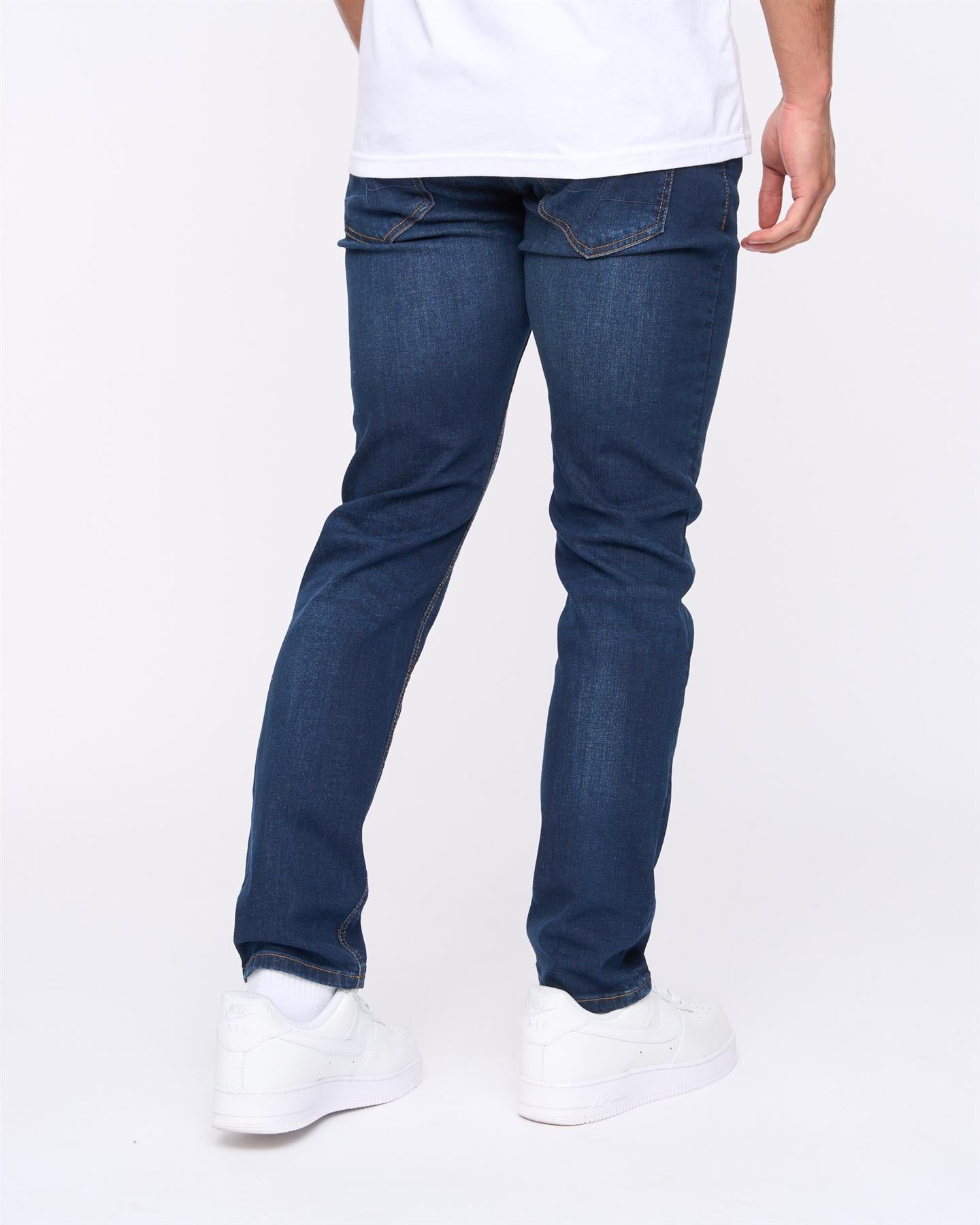 Mens Craze Comfort Fit Jeans Dark Wash