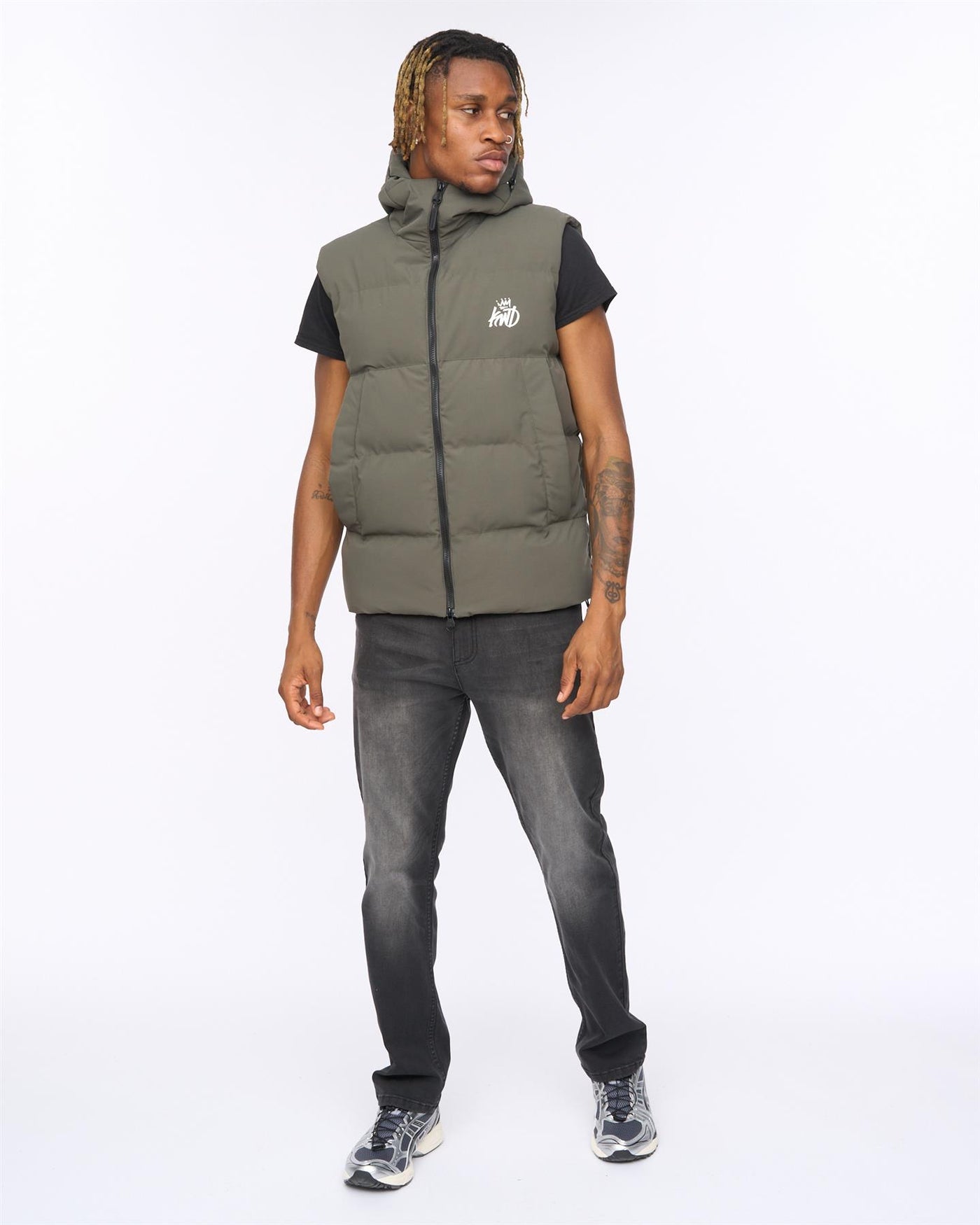 Mens Nahjo Gilet Olive