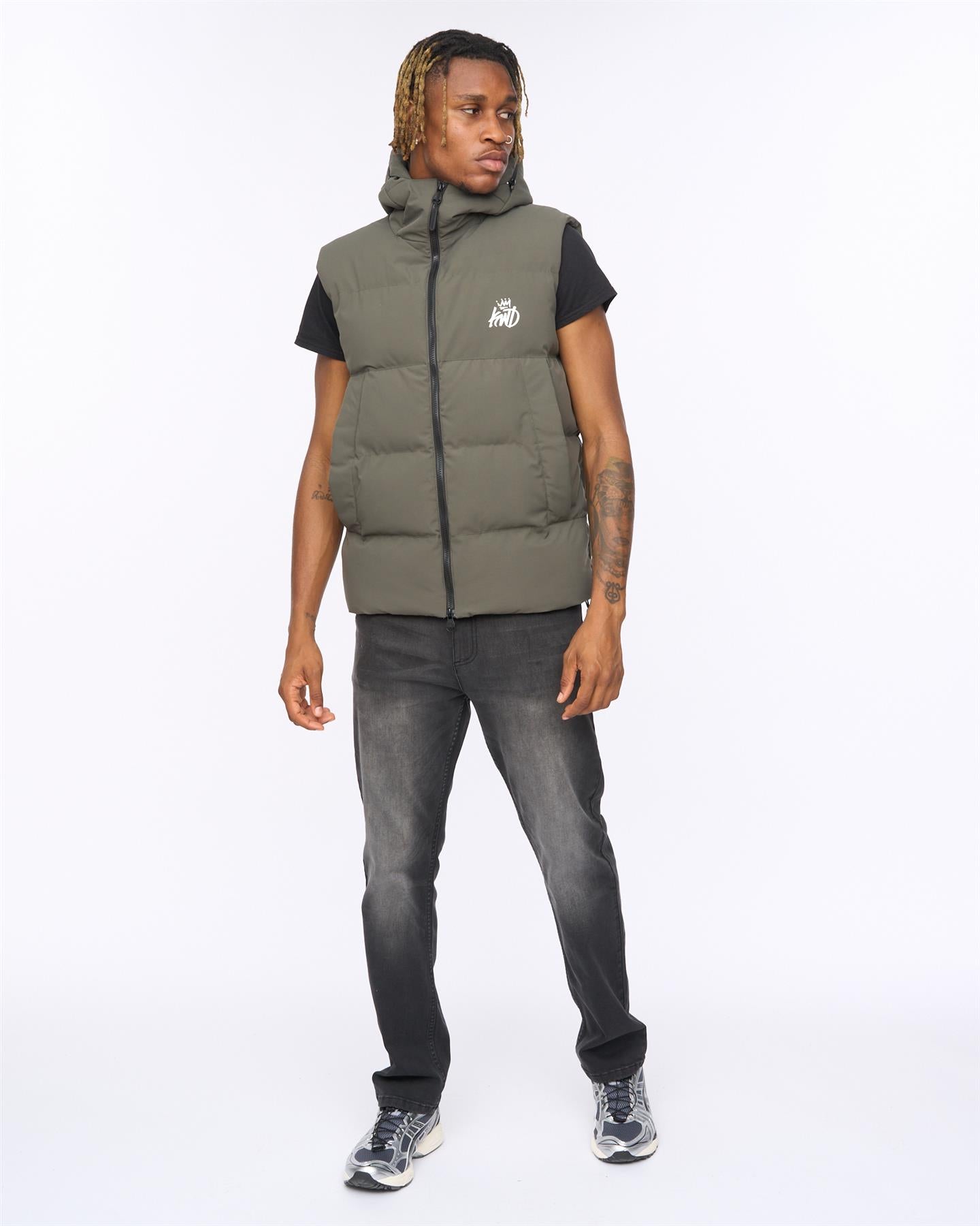 Mens Nahjo Gilet Olive