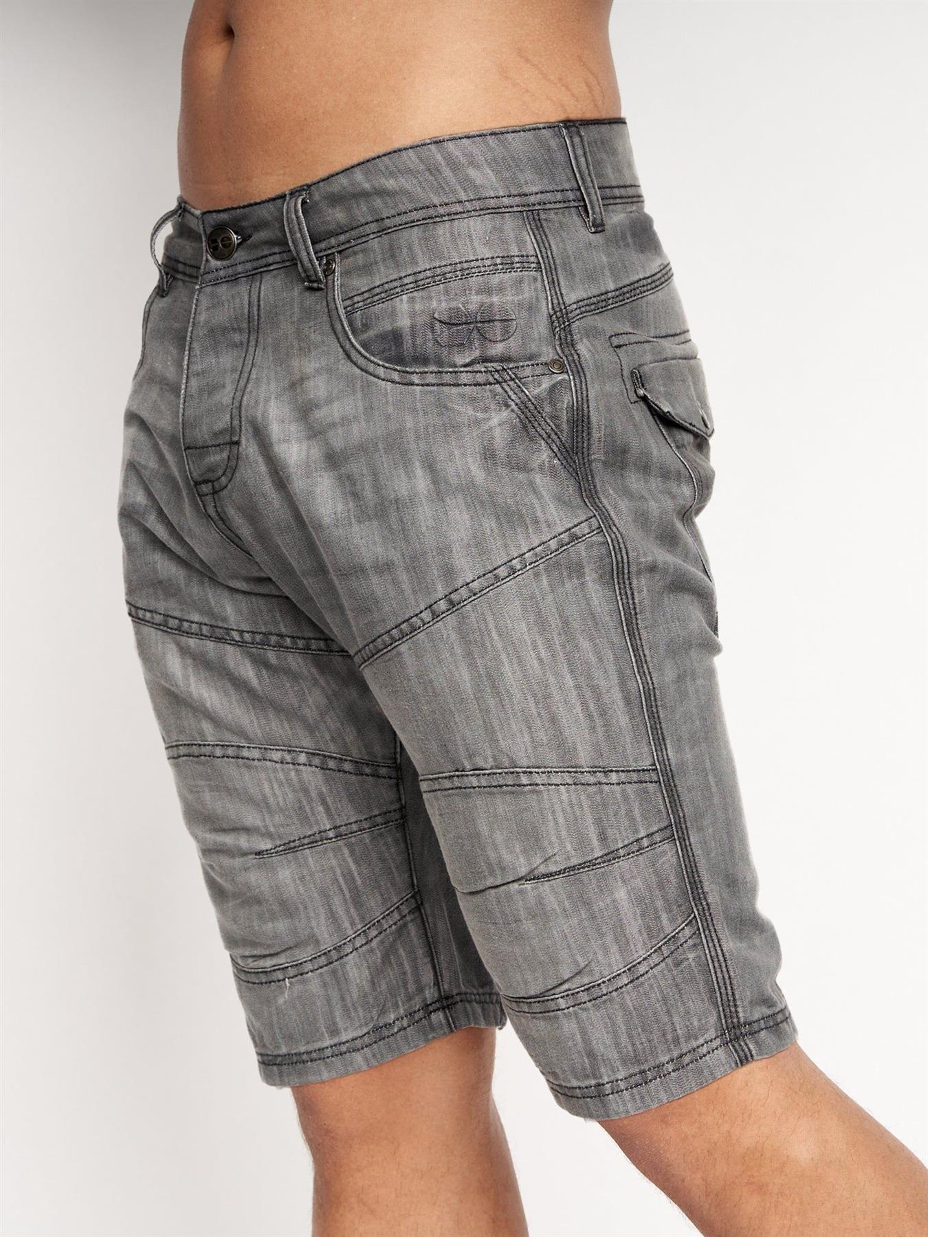 Mens Winston MVE Denim Shorts Dark Grey