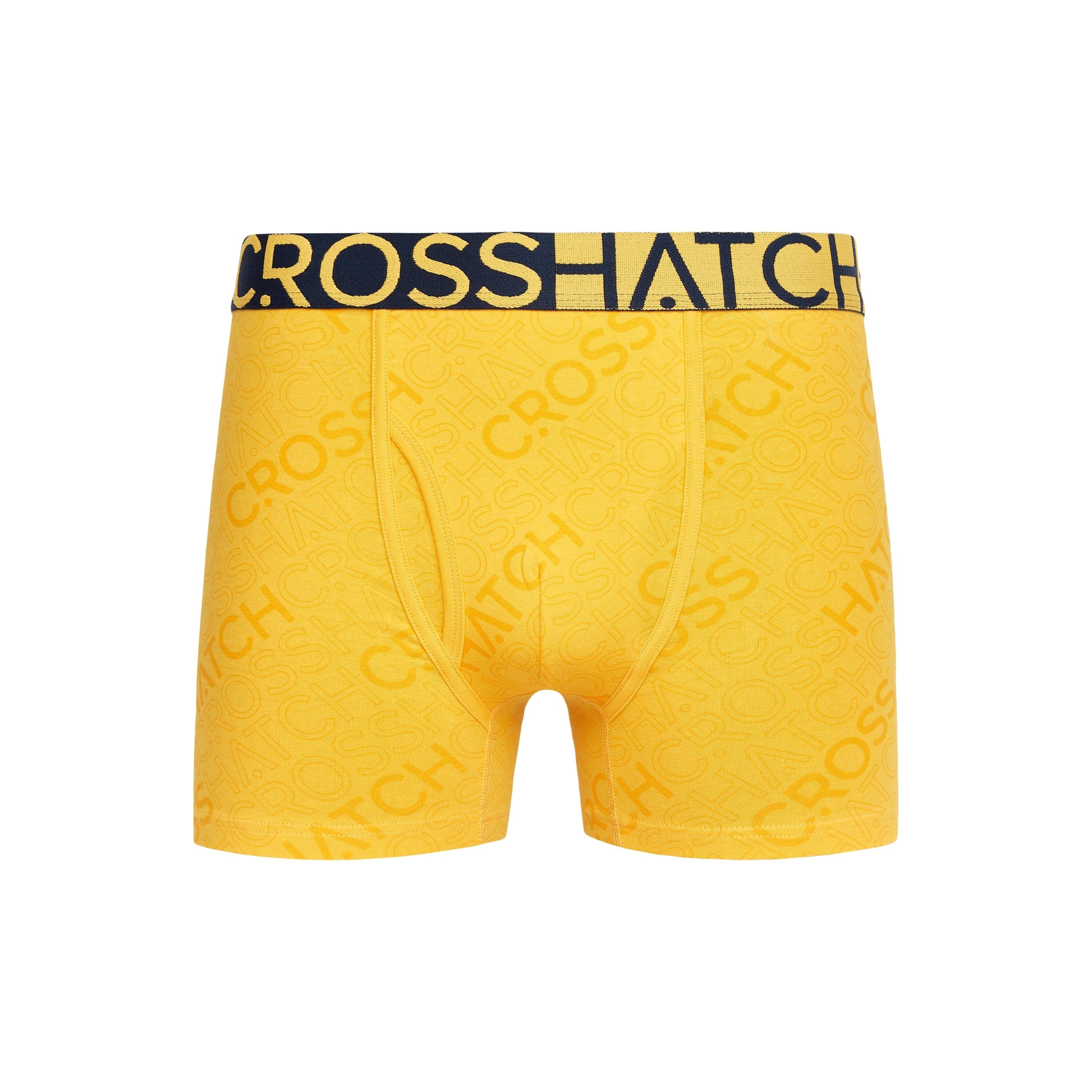 Crosshatch - Mens Typan Boxers 3pk Yellow