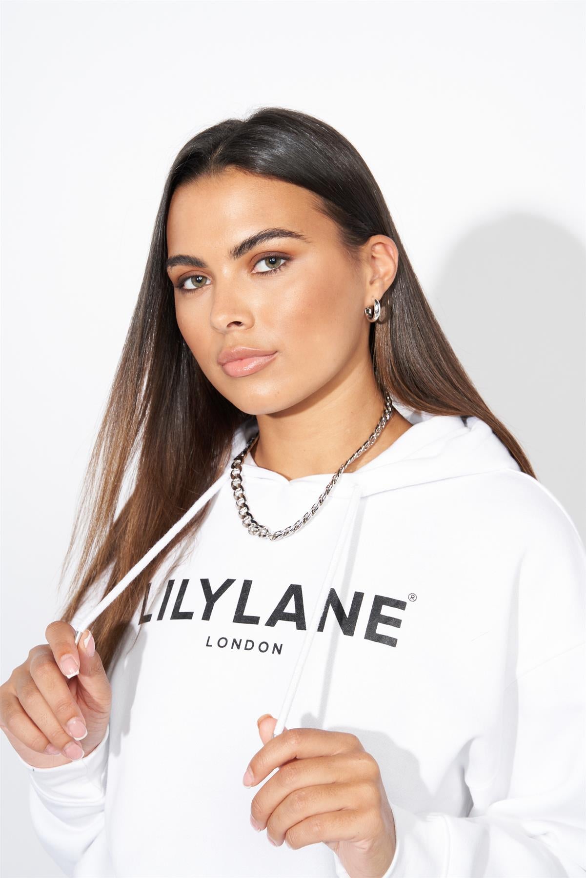 Ladies Lily Lane Ximena Hoodie White
