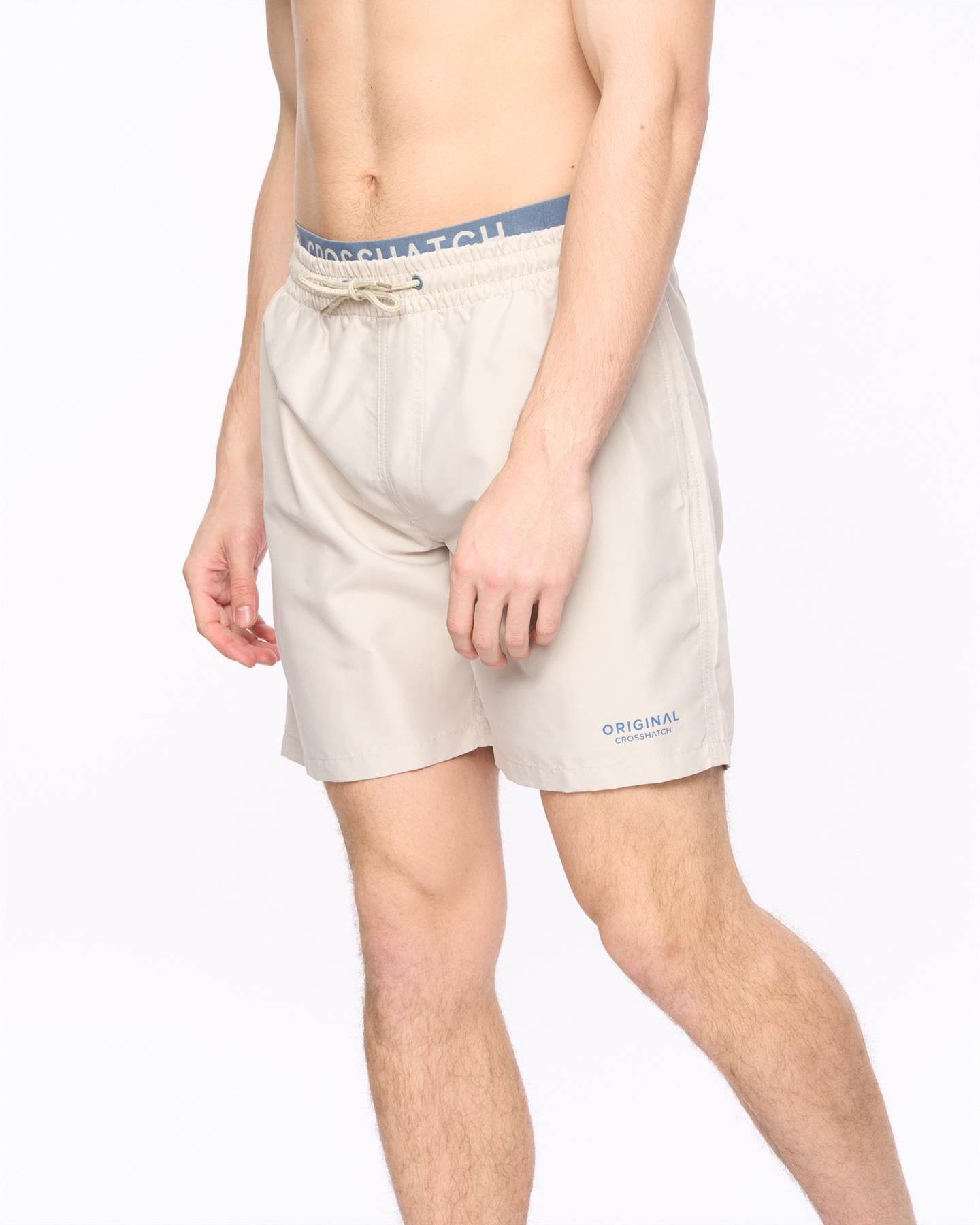 Mens Rembrants Swim Shorts Light Stone