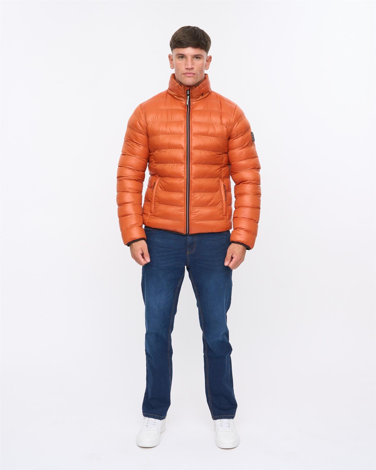 Mens Shemmy Two Quilted Jacket Orange