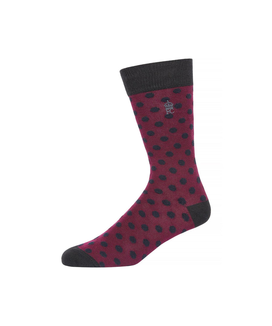 Mens Dot Socks 3pk Marine/Chateaux