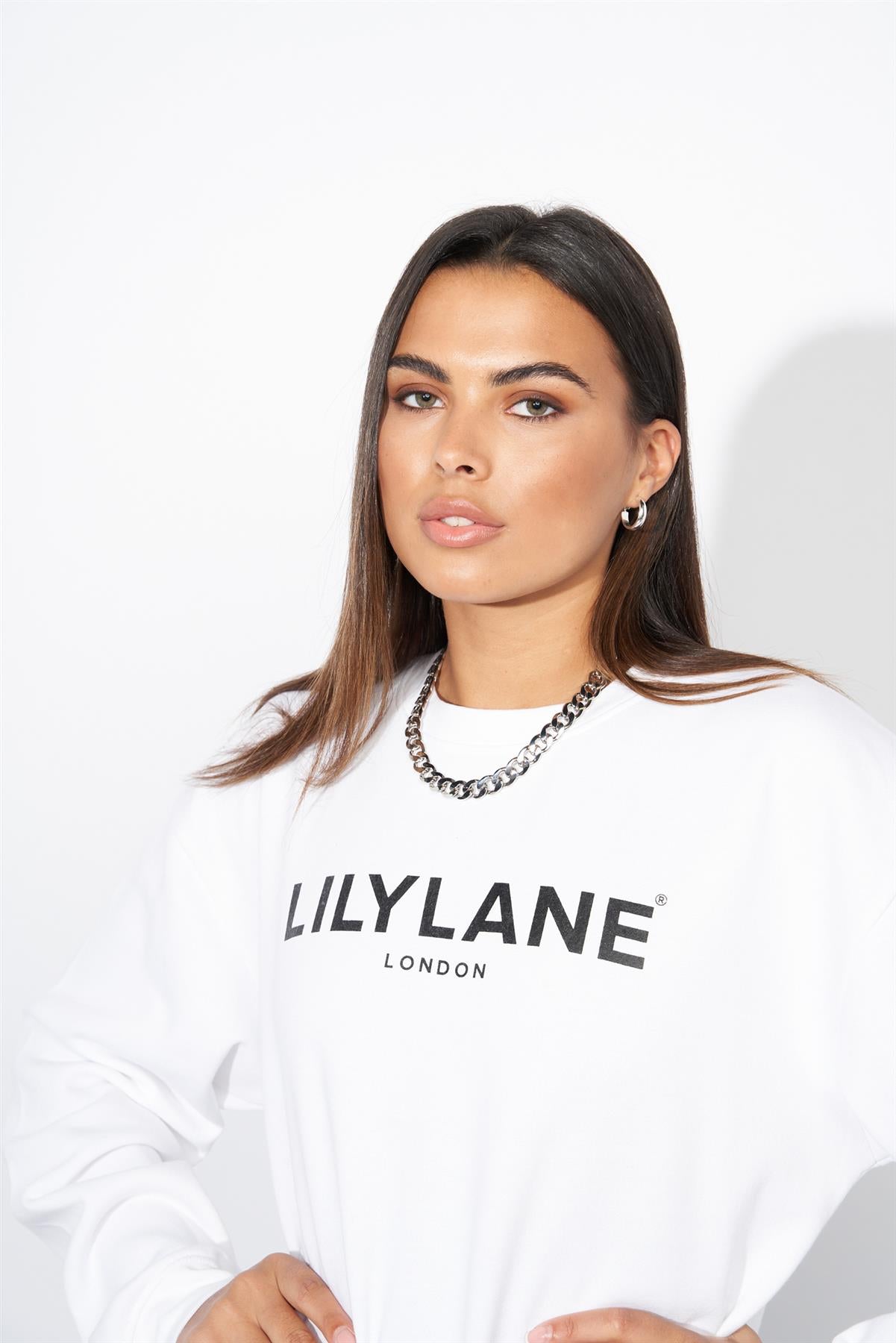 Ladies Lily Lane Valeria Crew White